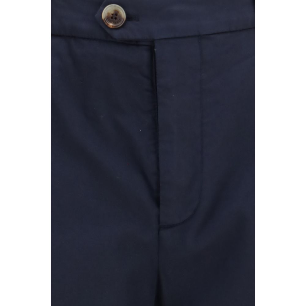 Brunello Cucinelli Black Cotton Chino Men's Pants