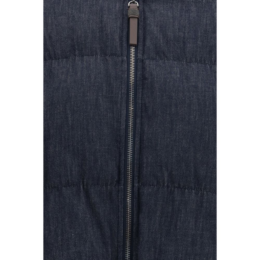 Brunello Cucinelli Blue Cotton Shell Women's Jacket