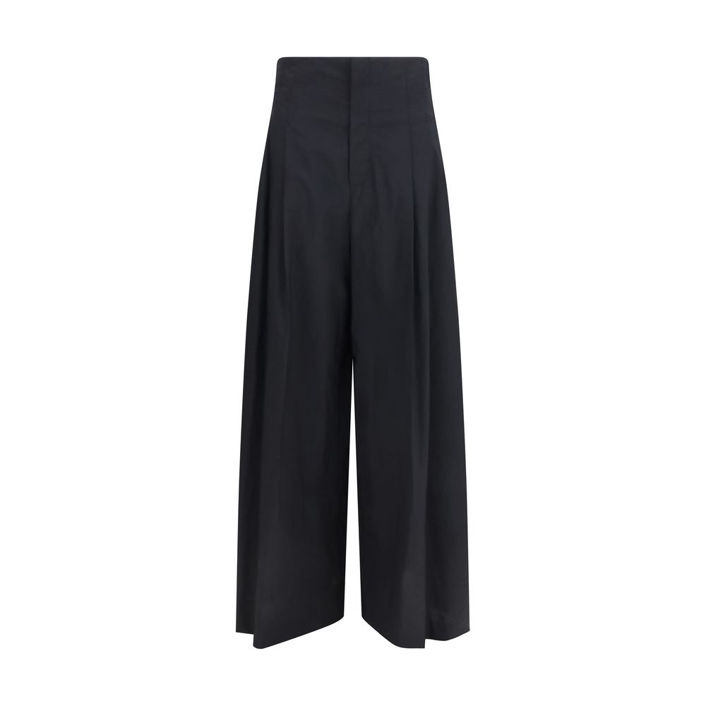 Brunello Cucinelli Black Cotton Casual Women's Pants