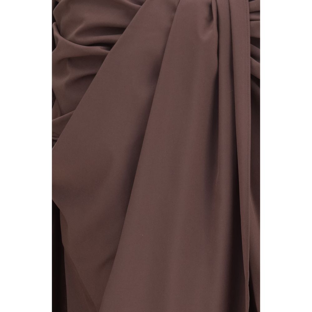 Jacquemus Brown Polyester Midi Women's Skirt