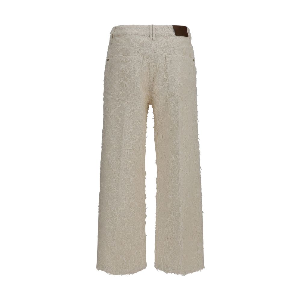 Brunello Cucinelli Beige Cotton Cropped Women's Pants