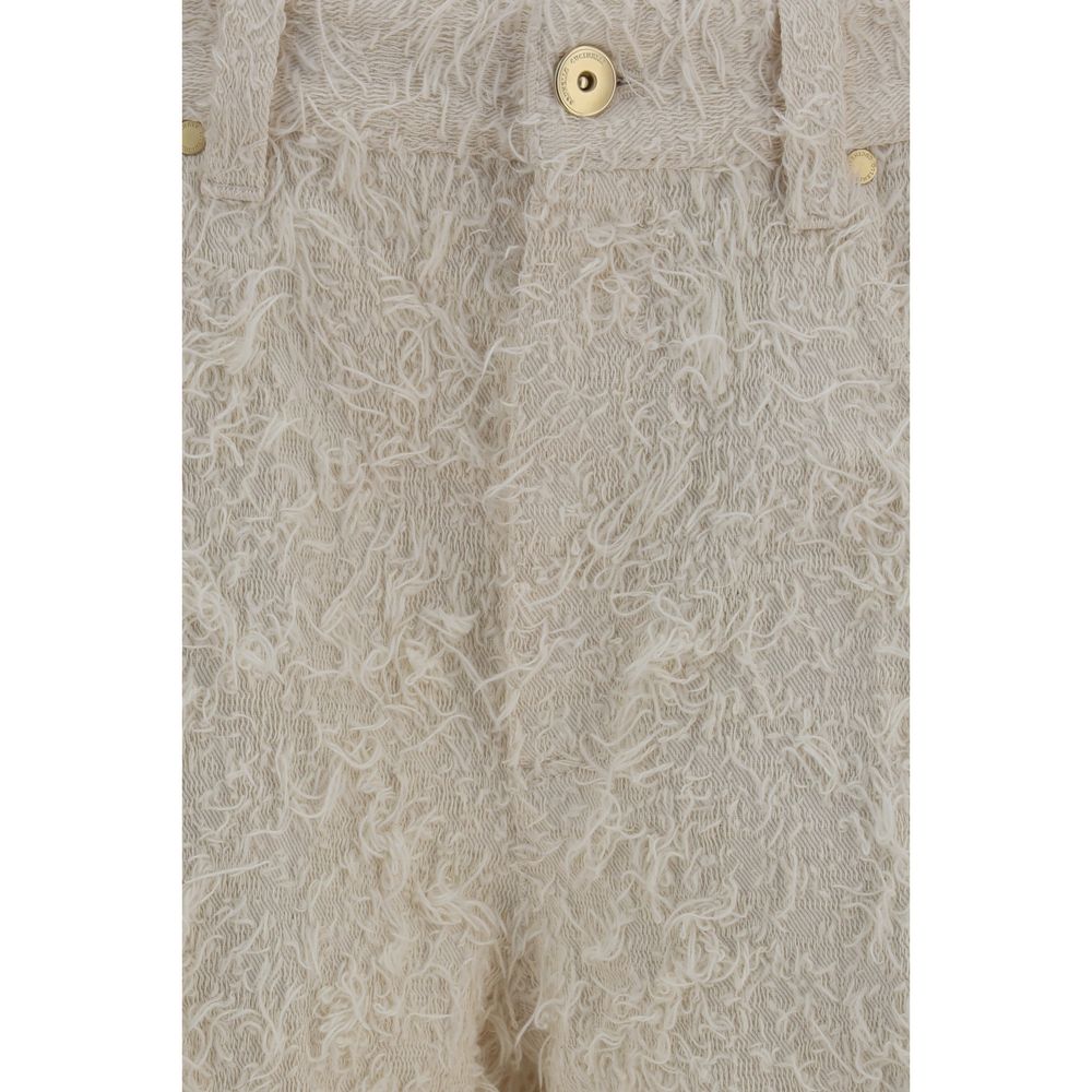 Brunello Cucinelli Beige Cotton Cropped Women's Pants