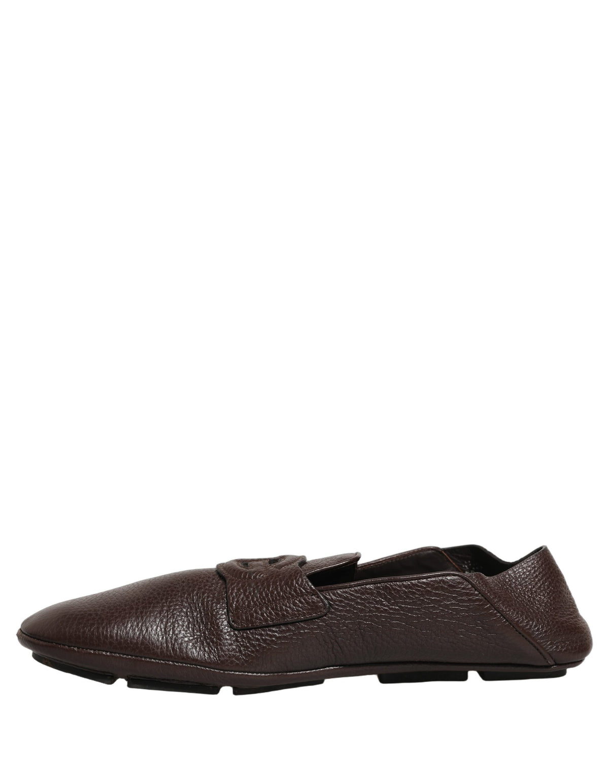 Dolce & Gabbana Brown Deerskin Leather Driver Loafers Men's Shoes