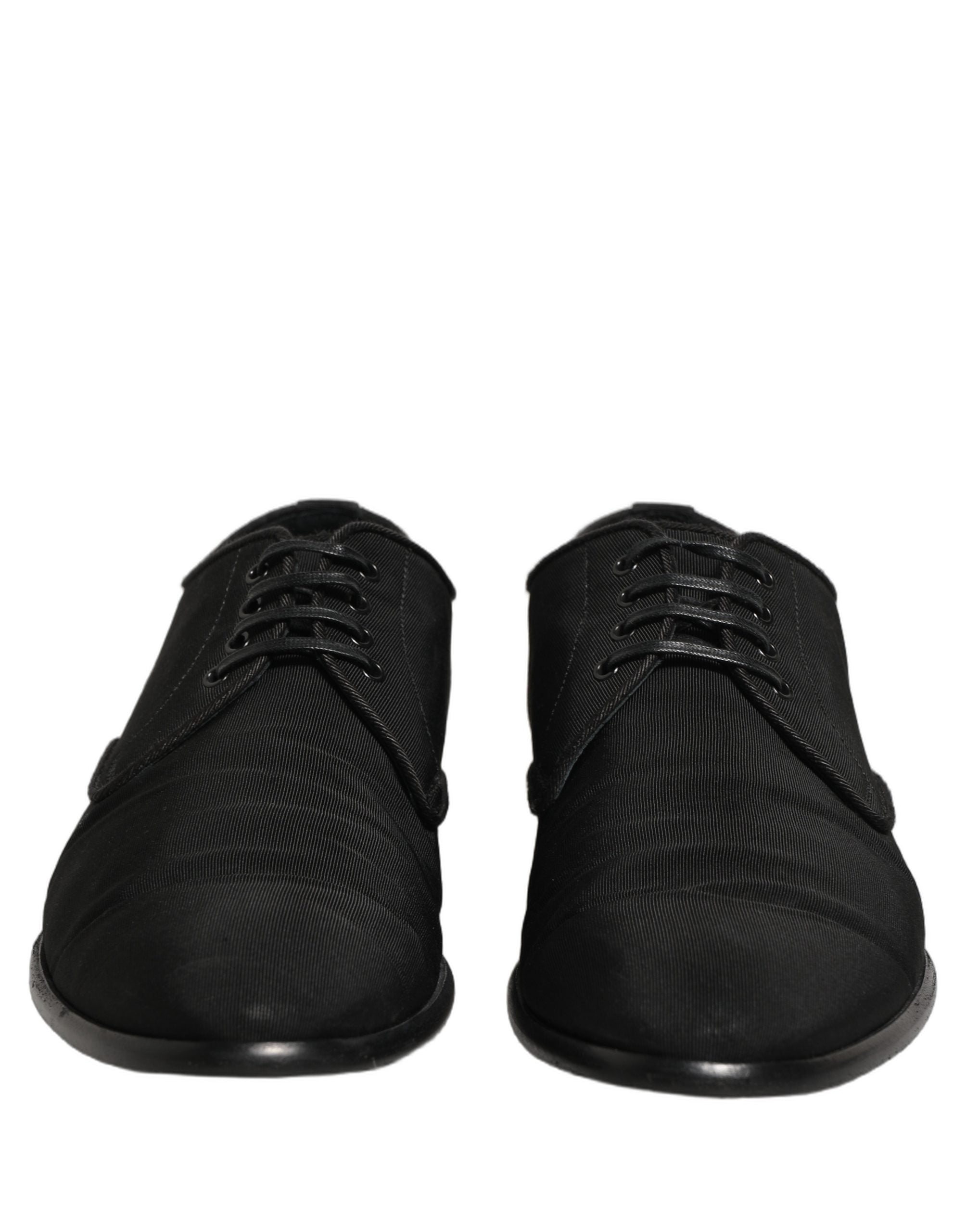 Dolce & Gabbana Black Suede Lace Up Derby Dress Formal Men's Shoes (Pre-Owned)