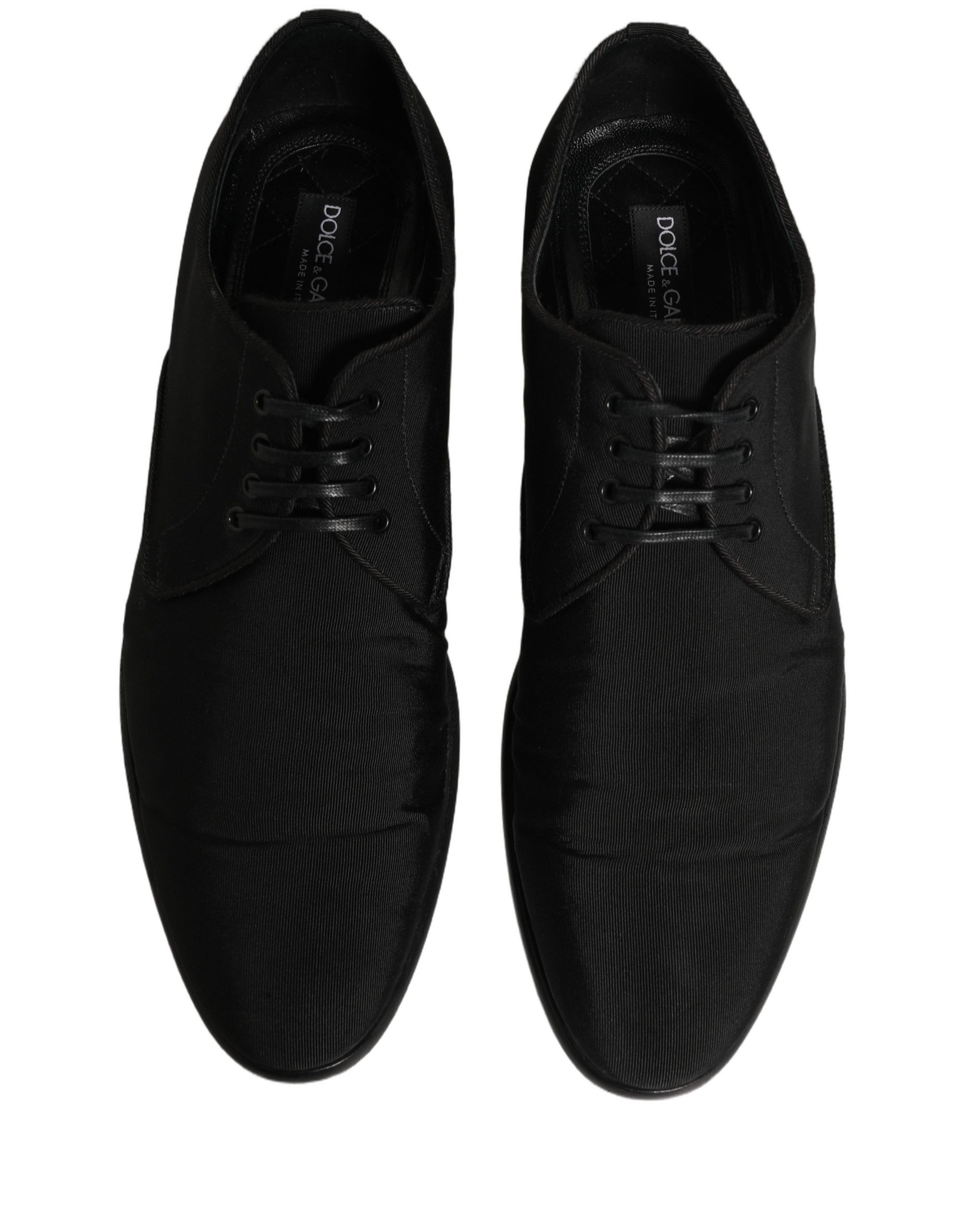 Dolce & Gabbana Black Suede Lace Up Derby Dress Formal Men's Shoes (Pre-Owned)