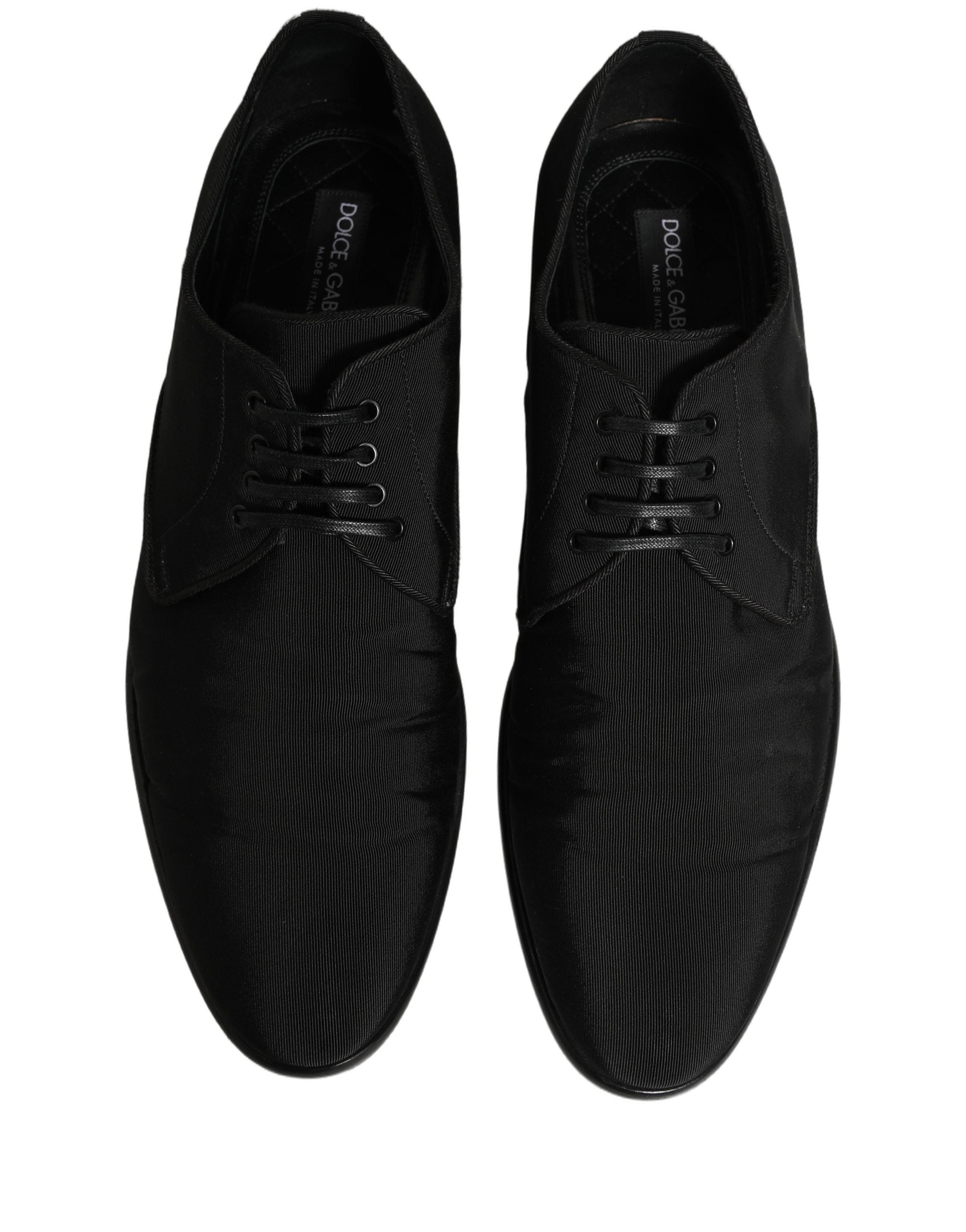 Dolce & Gabbana Black Suede Lace Up Derby Dress Formal Men's Shoes (Pre-Owned)