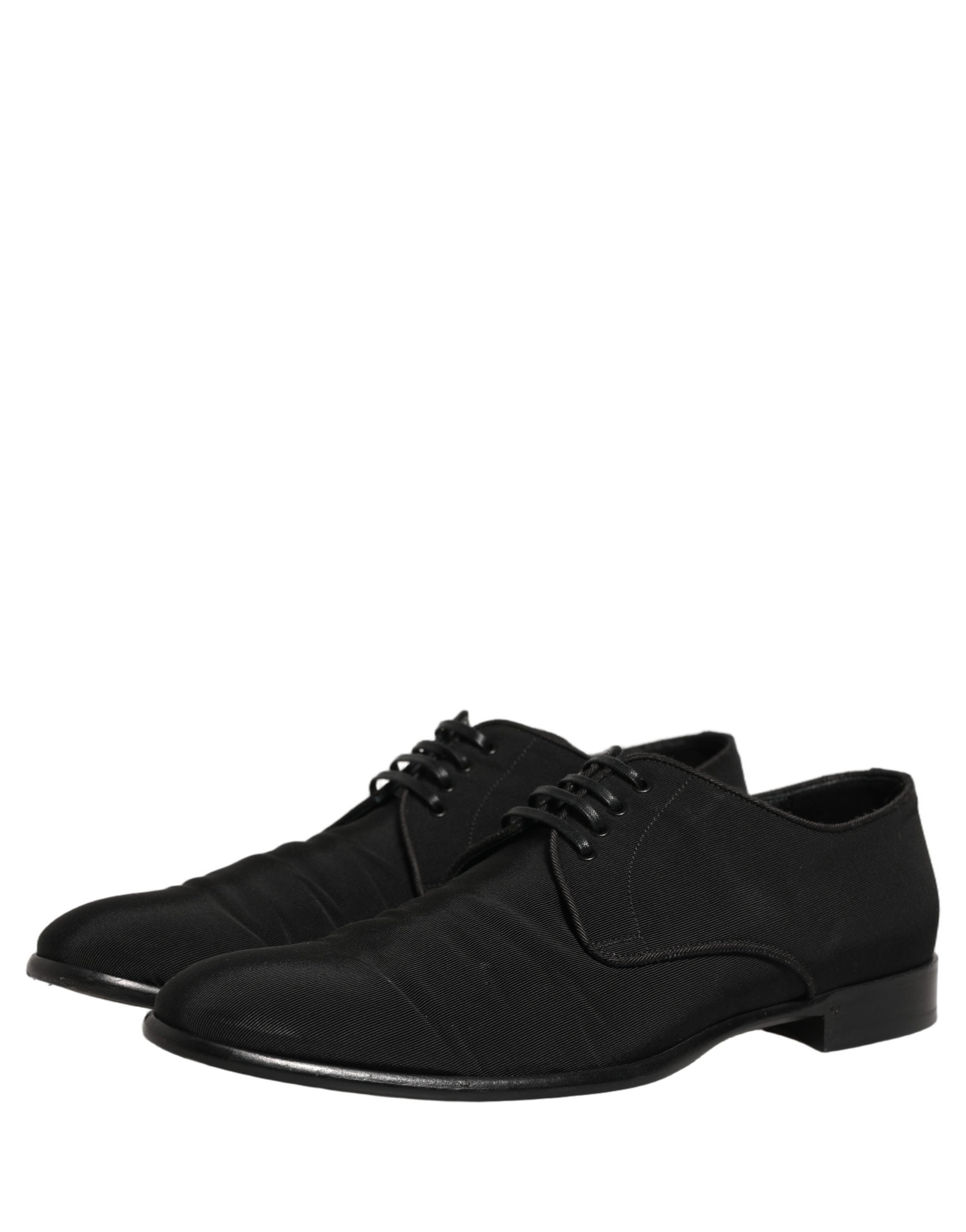 Dolce & Gabbana Black Suede Lace Up Derby Dress Formal Men's Shoes (Pre-Owned)