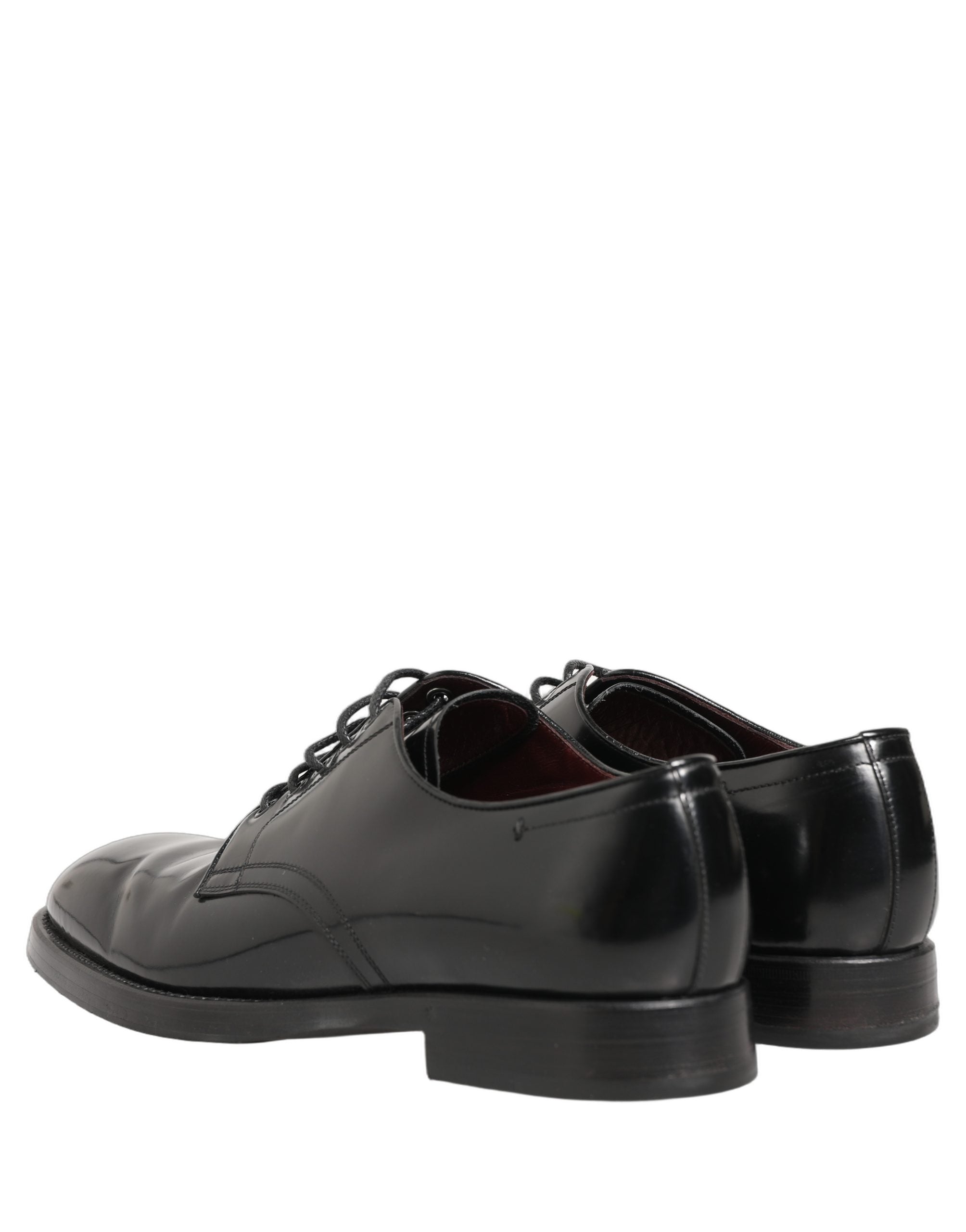 Dolce & Gabbana Black Leather Lace Up Derby Dress Formal Men's Shoes (Pre-Owned)