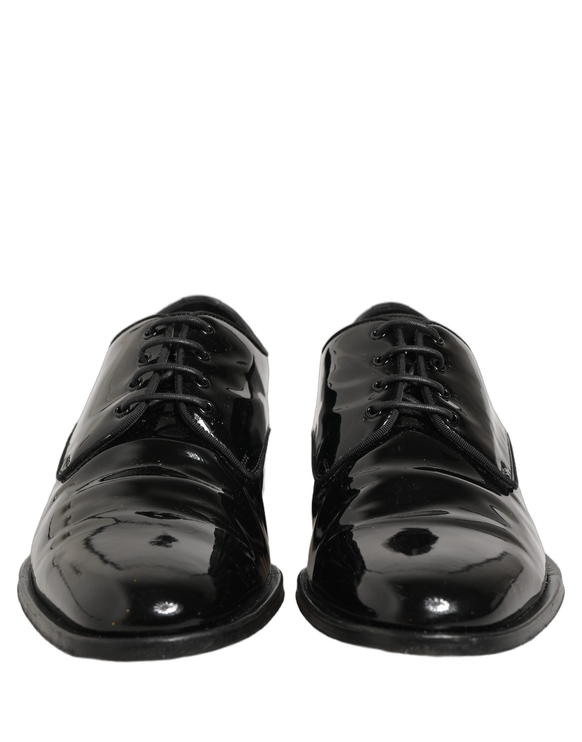 Dolce & Gabbana Black Leather Lace Up Derby Dress Formal Men's Shoes (Pre-Owned)