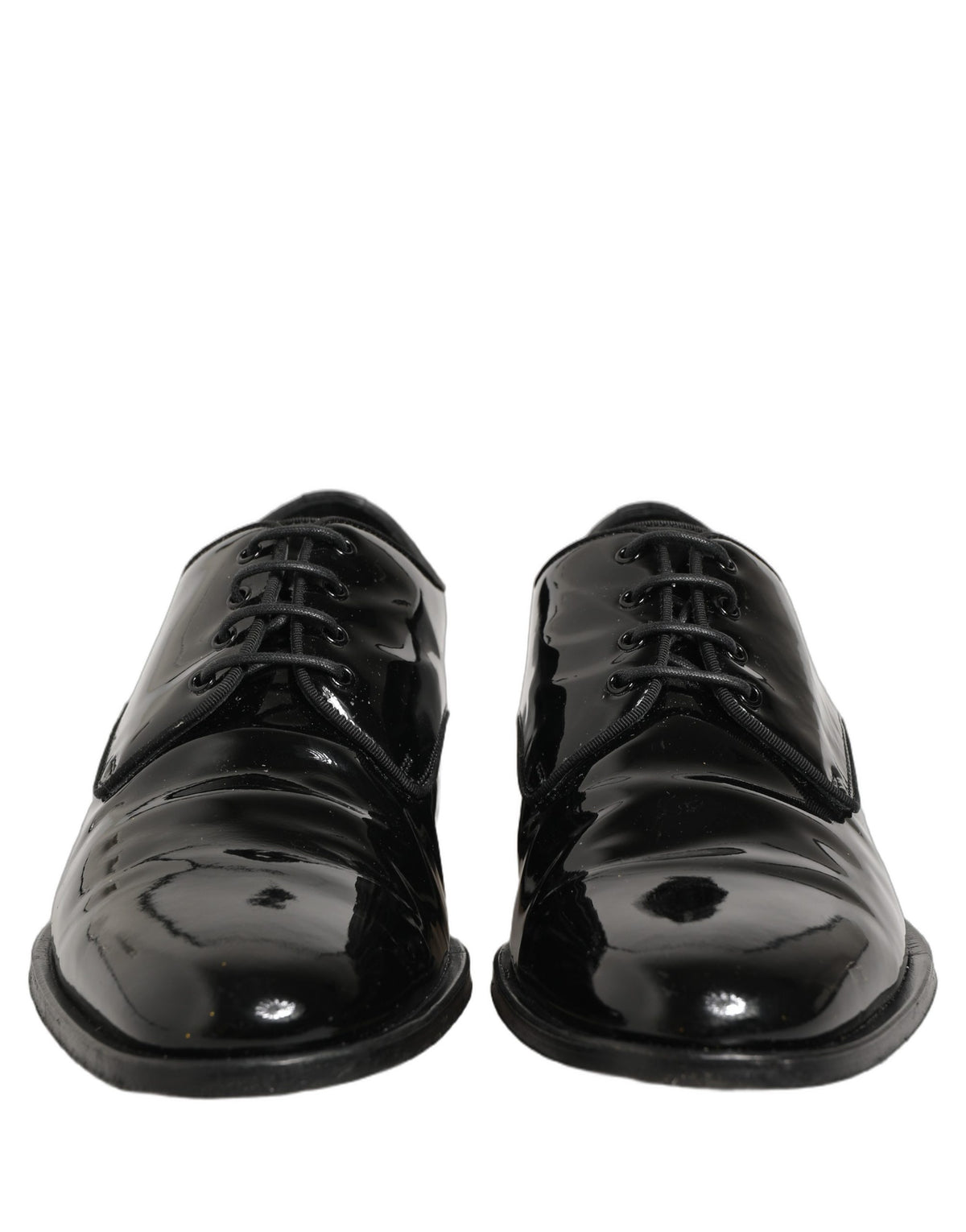 Dolce & Gabbana Black Leather Lace Up Derby Dress Formal Men's Shoes (Pre-Owned)