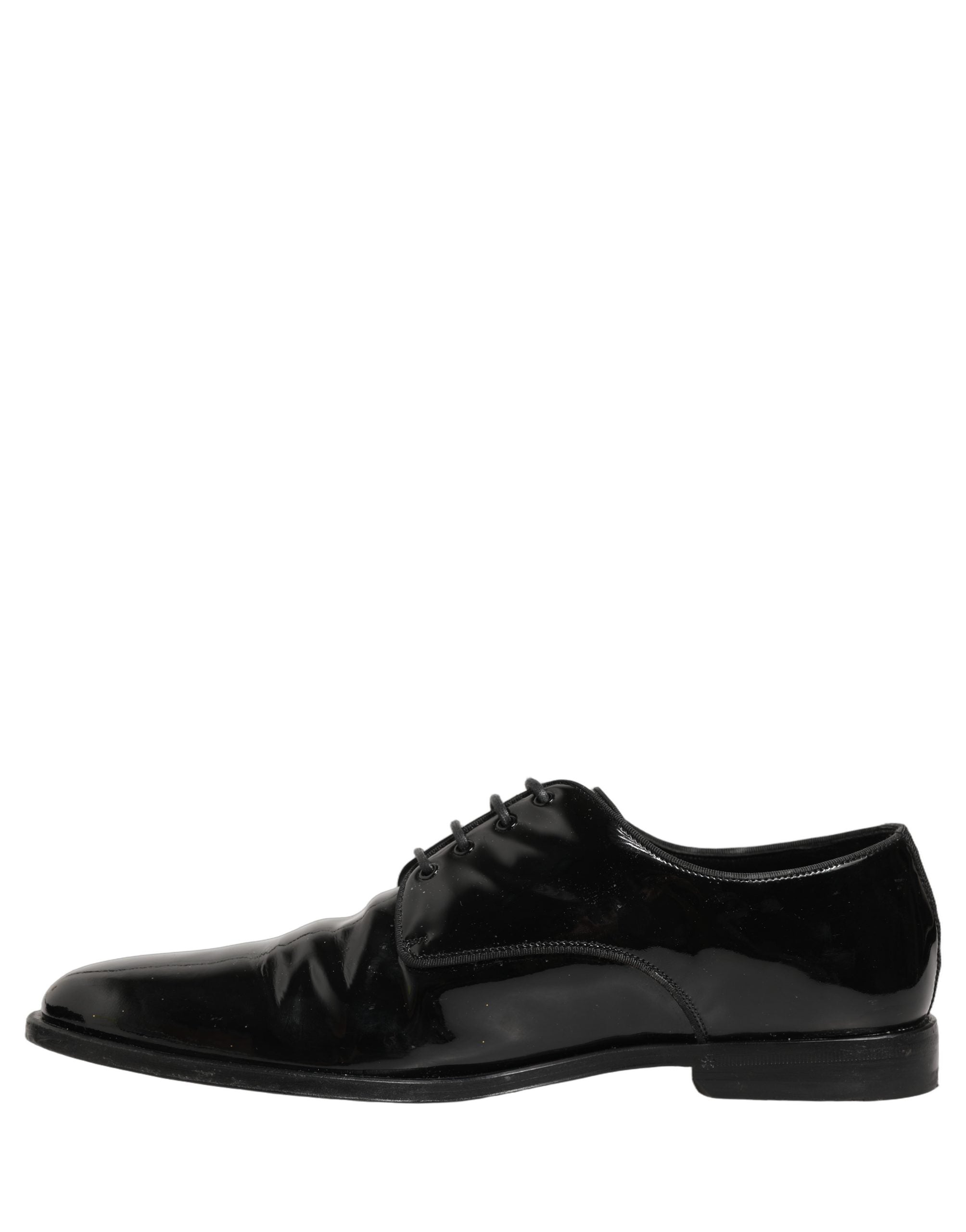 Dolce & Gabbana Black Leather Lace Up Derby Dress Formal Men's Shoes (Pre-Owned)