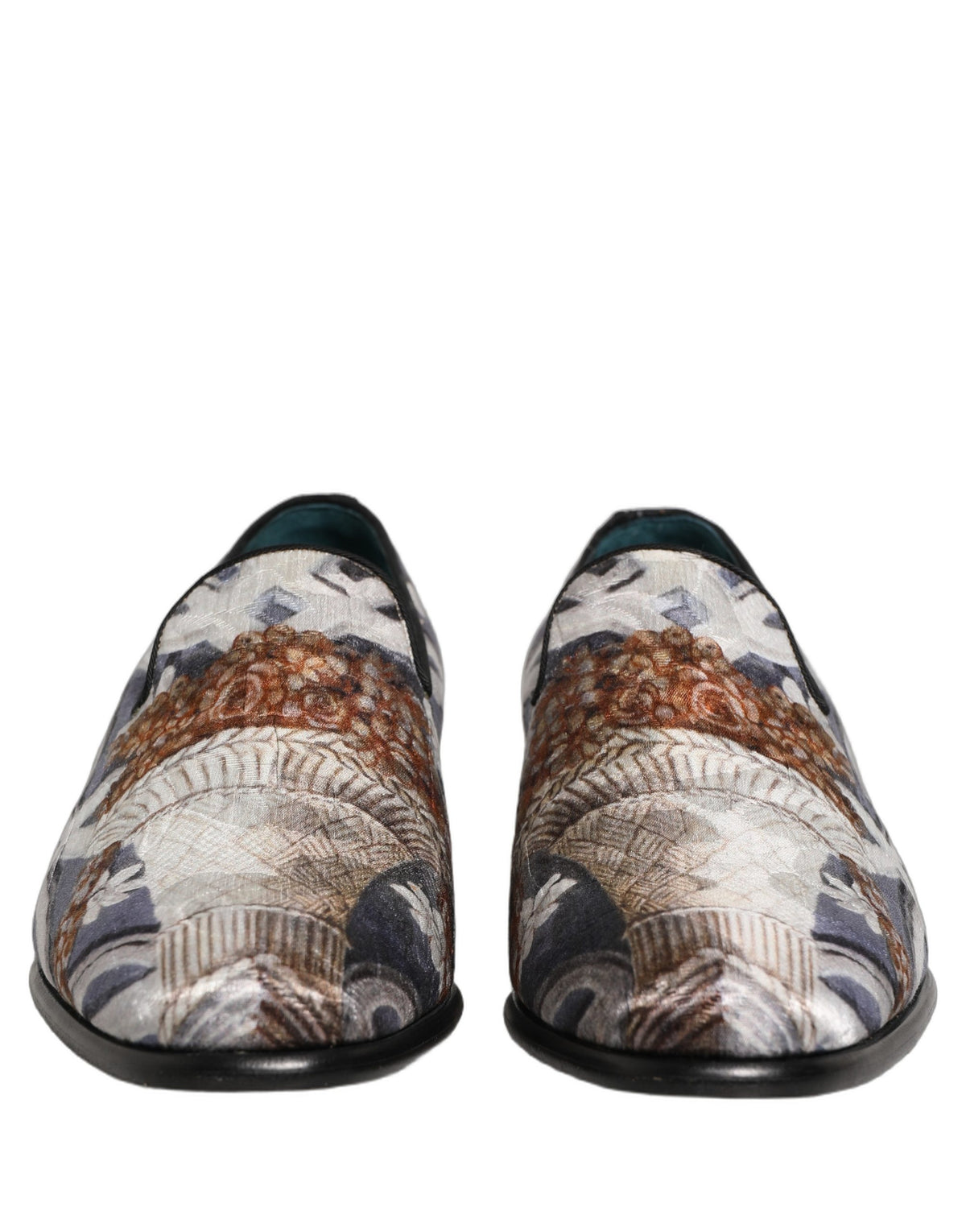Dolce & Gabbana Multicolor Floral Tapestry Embroidery Loafer Men's Shoes