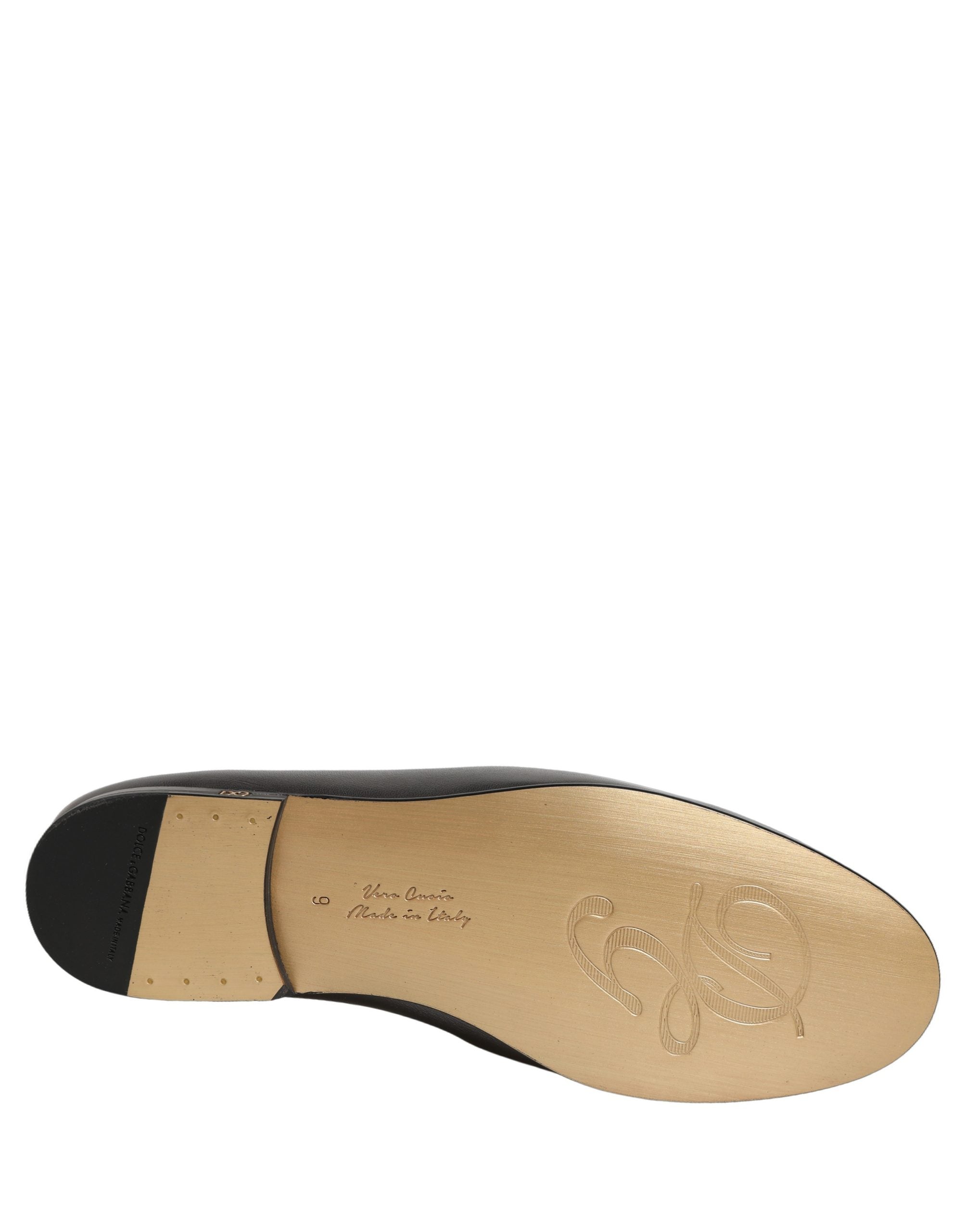Dolce & Gabbana Silver Leather DG Logo Slip On Loafers Men's Shoes