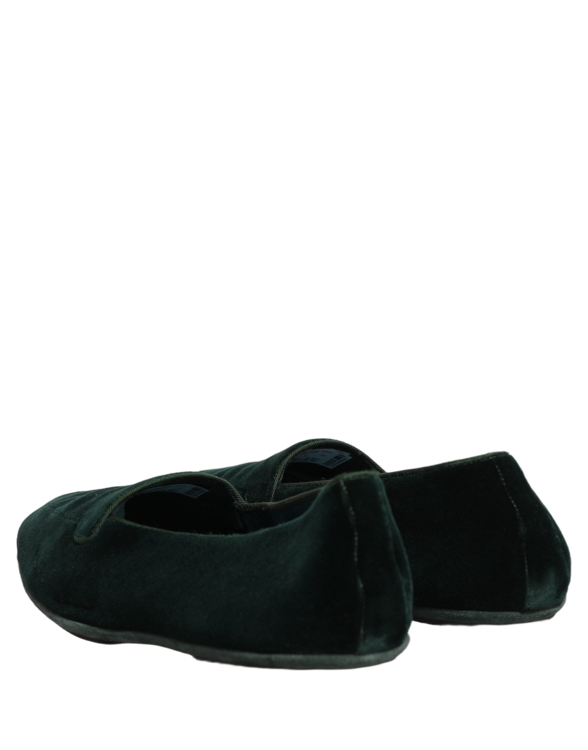 Dolce & Gabbana Green Velvet Slip On Men Flats Loafers Men's Shoes