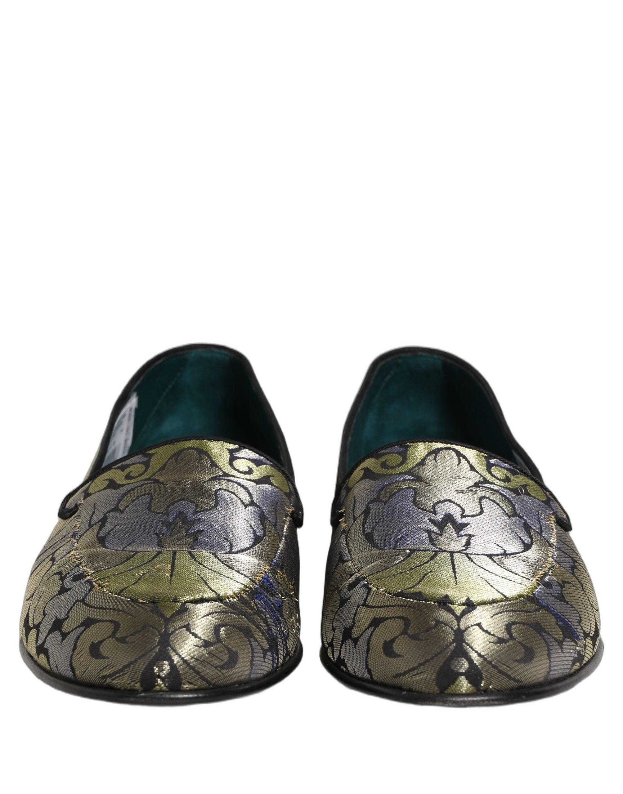 Dolce & Gabbana Multicolor Floral Jacquard Men Loafers Men's Shoes