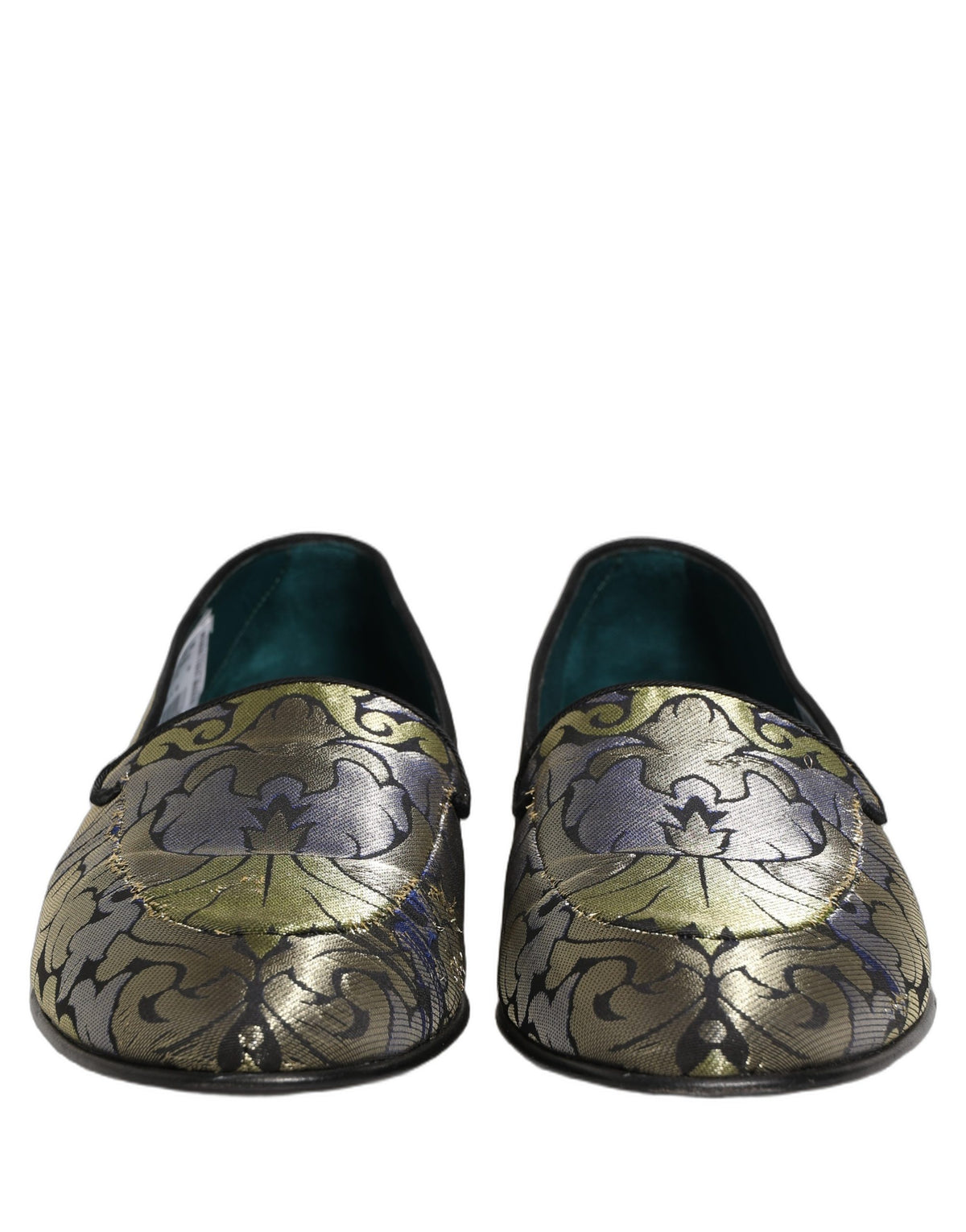 Dolce & Gabbana Multicolor Floral Jacquard Men Loafers Men's Shoes