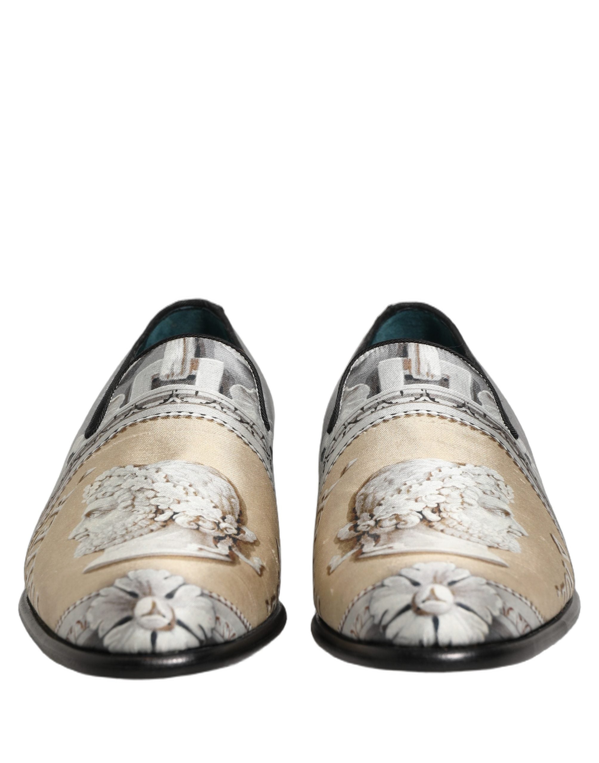 Dolce & Gabbana Multicolor Roman Slip On Dress Loafers Men's Shoes