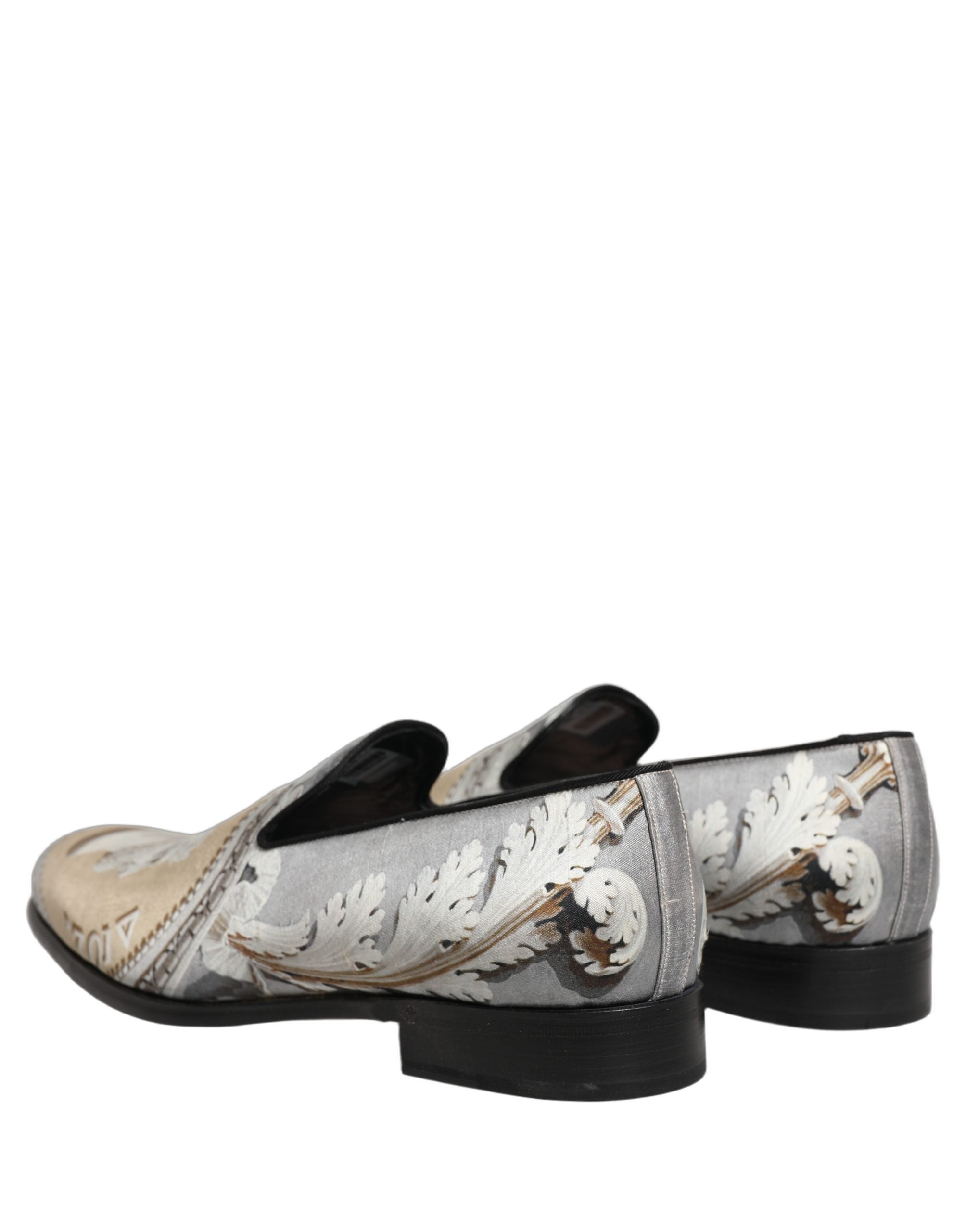Dolce & Gabbana Multicolor Roman Slip On Dress Loafers Men's Shoes