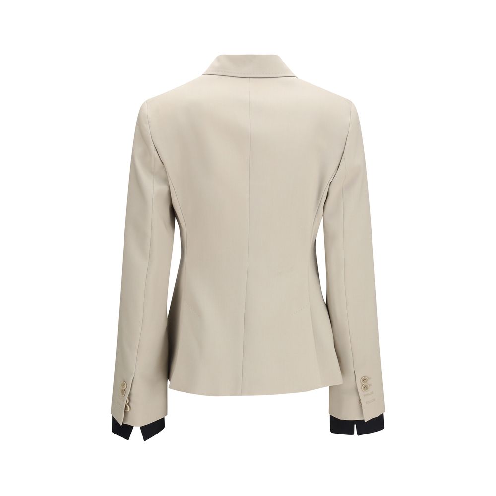 Max Mara Beige Wool Oves Aries Women's Blazer