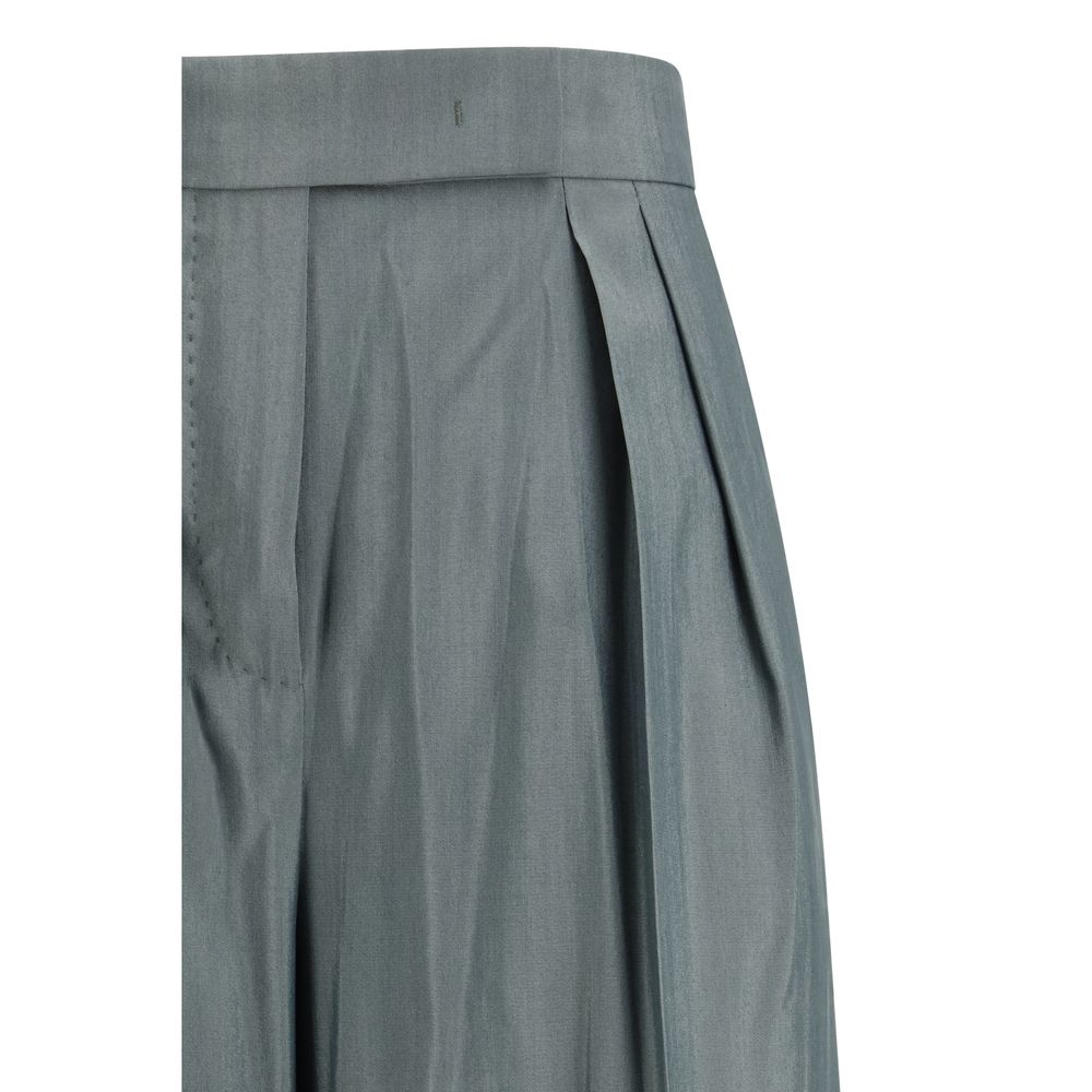 Max Mara Bicolor Wool Oves Aries Casual Women's Pants