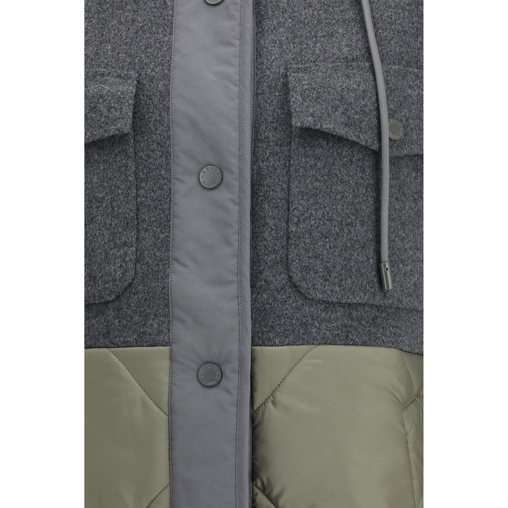 Max Mara Gray Wool Oves Aries Shell Women's Jacket
