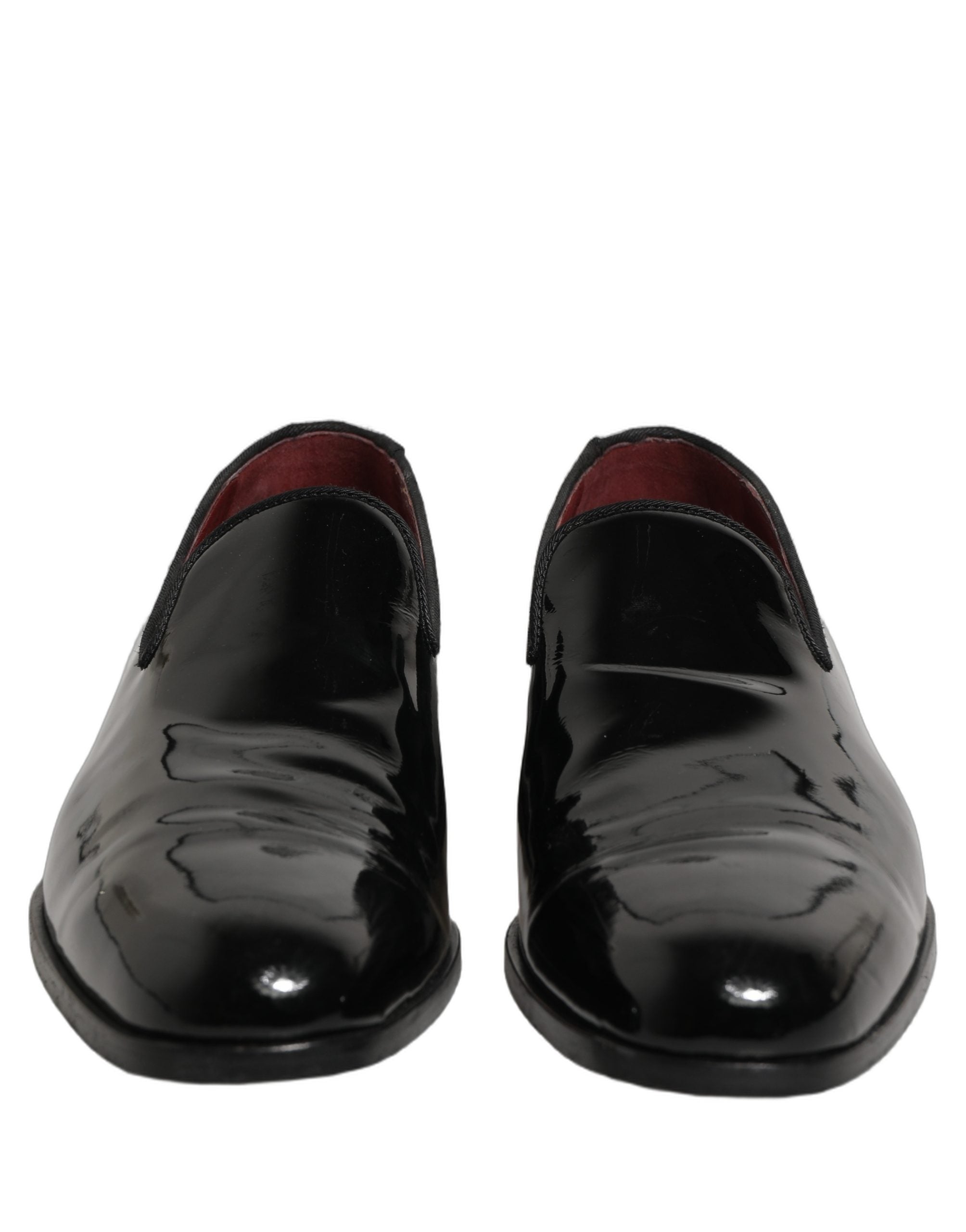 Dolce & Gabbana Black Patent Leather Men Dress Loafers Men's Shoes (Pre-Owned)
