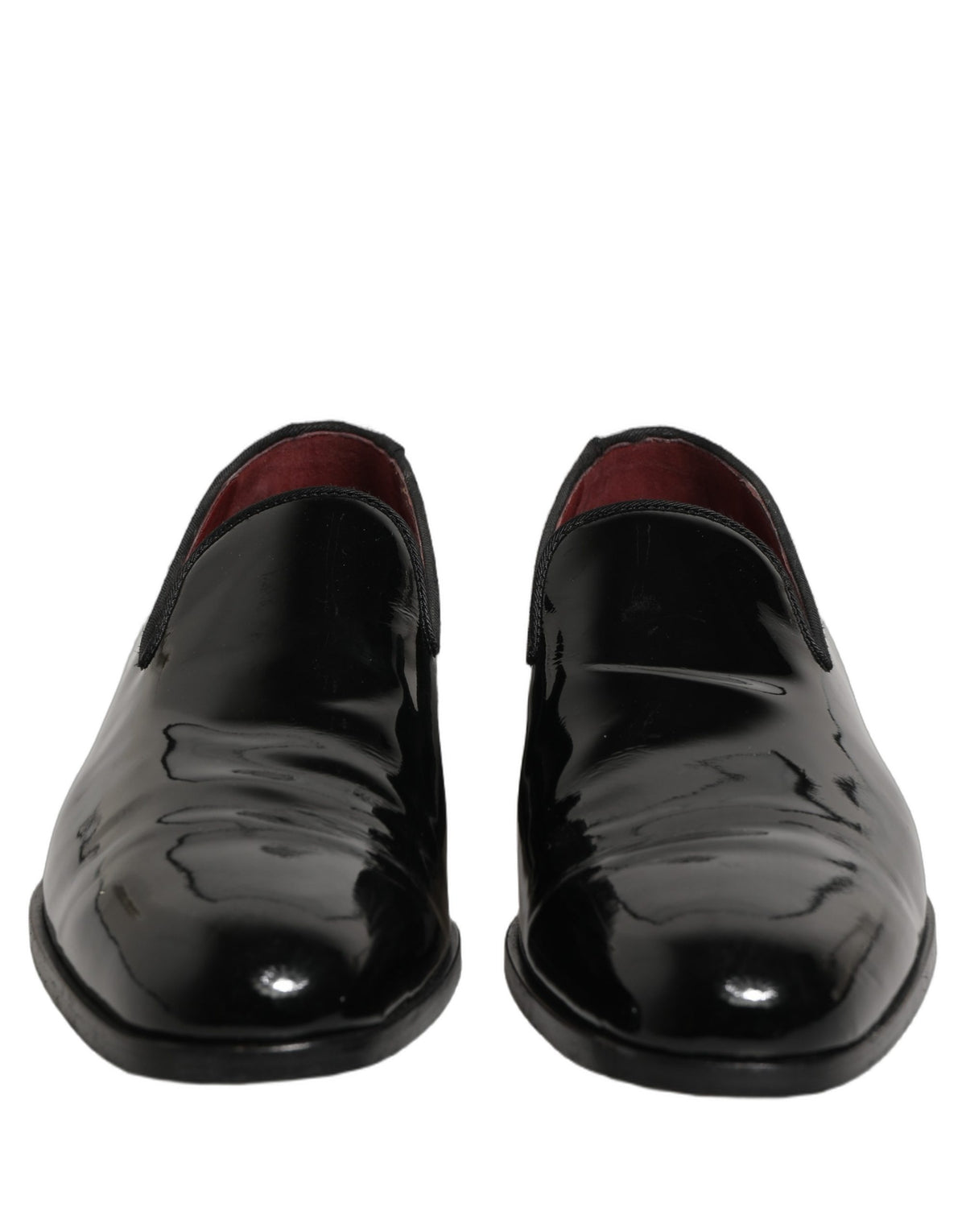 Dolce & Gabbana Black Patent Leather Men Dress Loafers Men's Shoes (Pre-Owned)