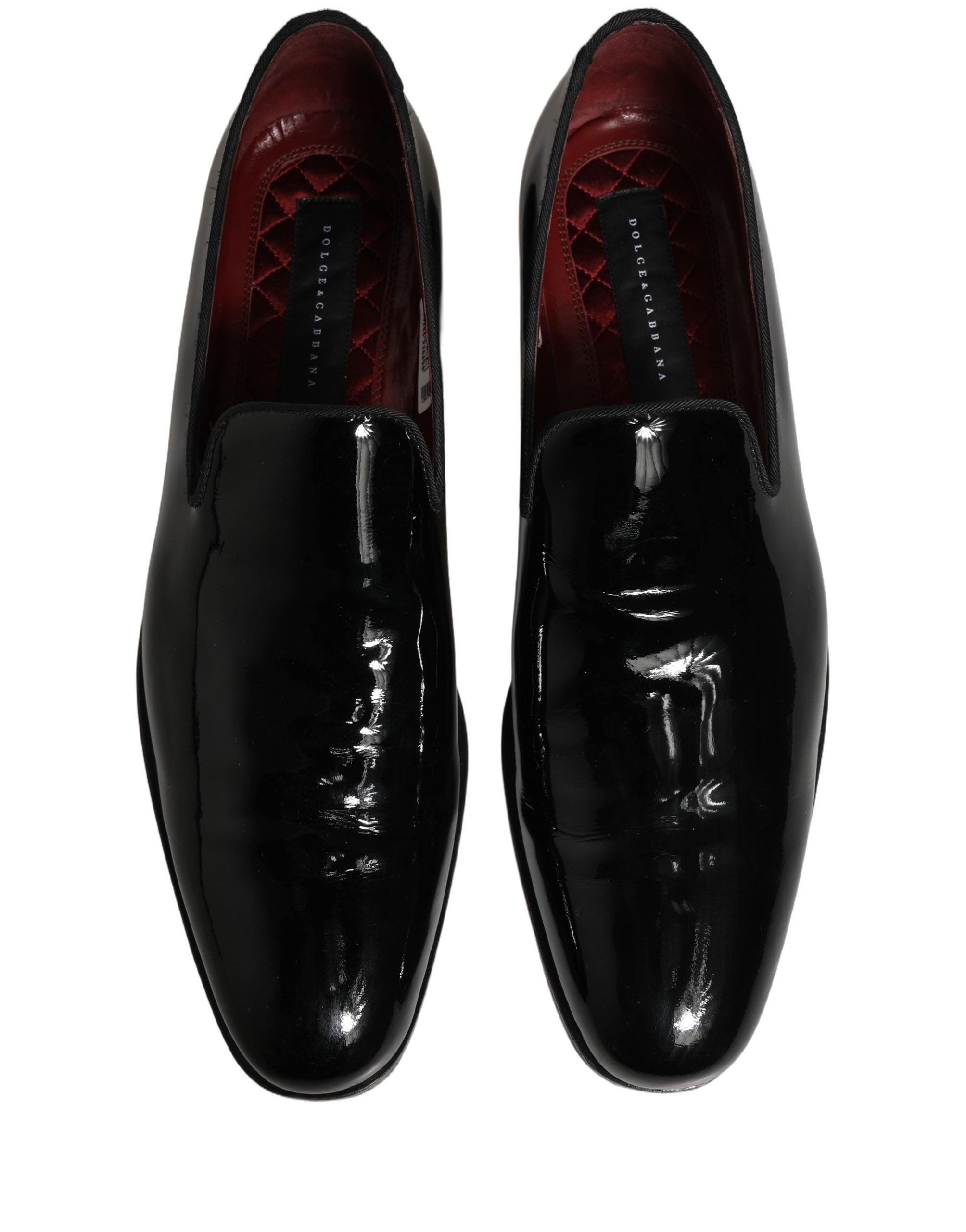 Dolce & Gabbana Black Patent Leather Men Dress Loafers Men's Shoes (Pre-Owned)