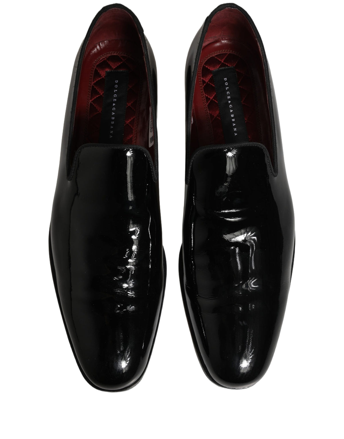Dolce & Gabbana Black Patent Leather Men Dress Loafers Men's Shoes (Pre-Owned)