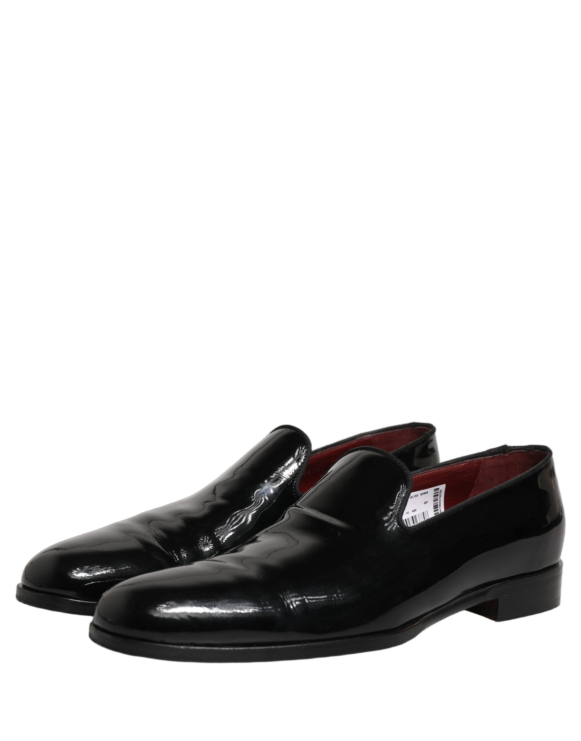Dolce & Gabbana Black Patent Leather Men Dress Loafers Men's Shoes (Pre-Owned)