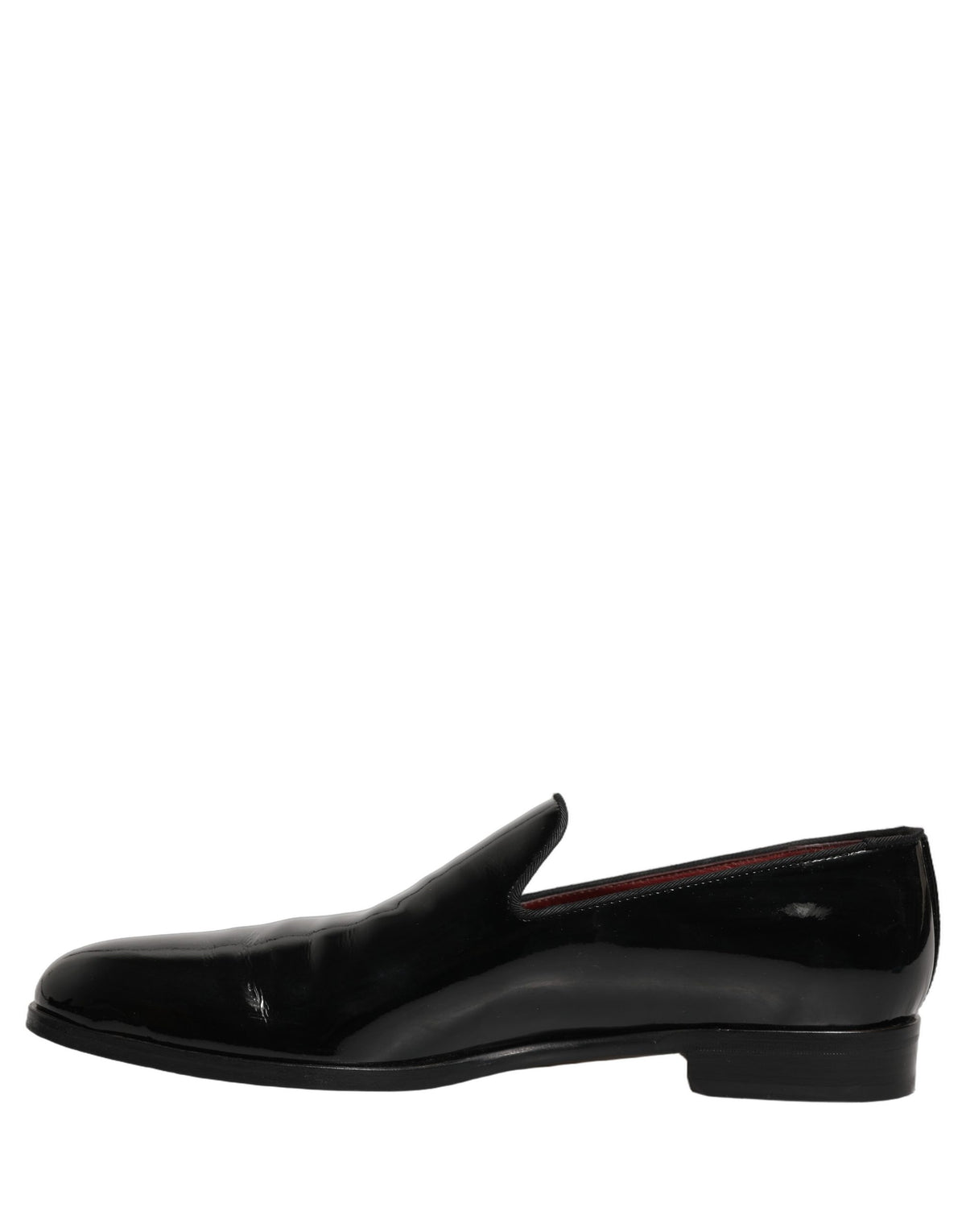 Dolce & Gabbana Black Patent Leather Men Dress Loafers Men's Shoes (Pre-Owned)