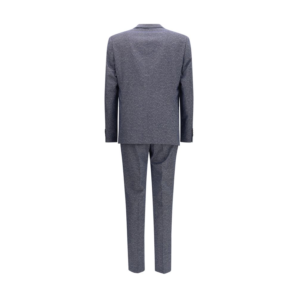 Hugo Boss Black Blue Viscose Two-Piece Men's Suit