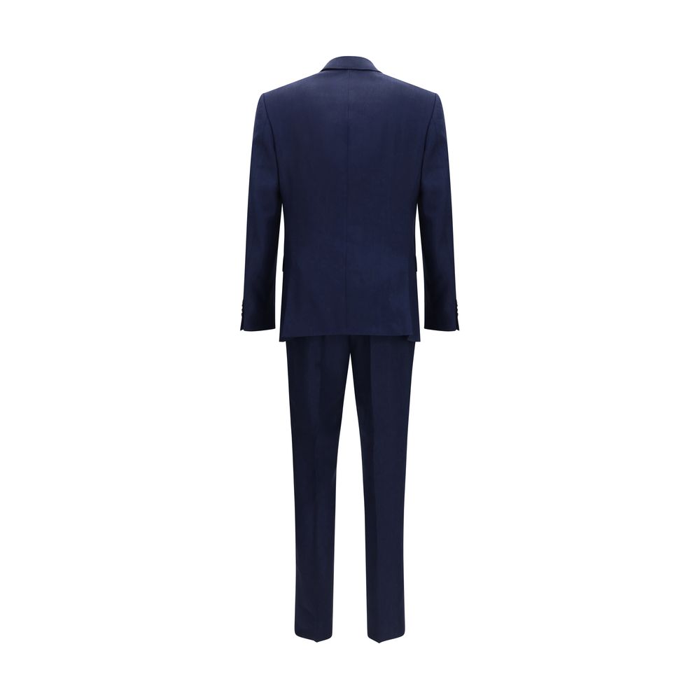 Hugo Boss Black Blue Linen Two-Piece Men's Suit
