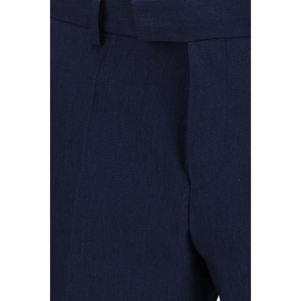 Hugo Boss Black Blue Linen Two-Piece Men's Suit