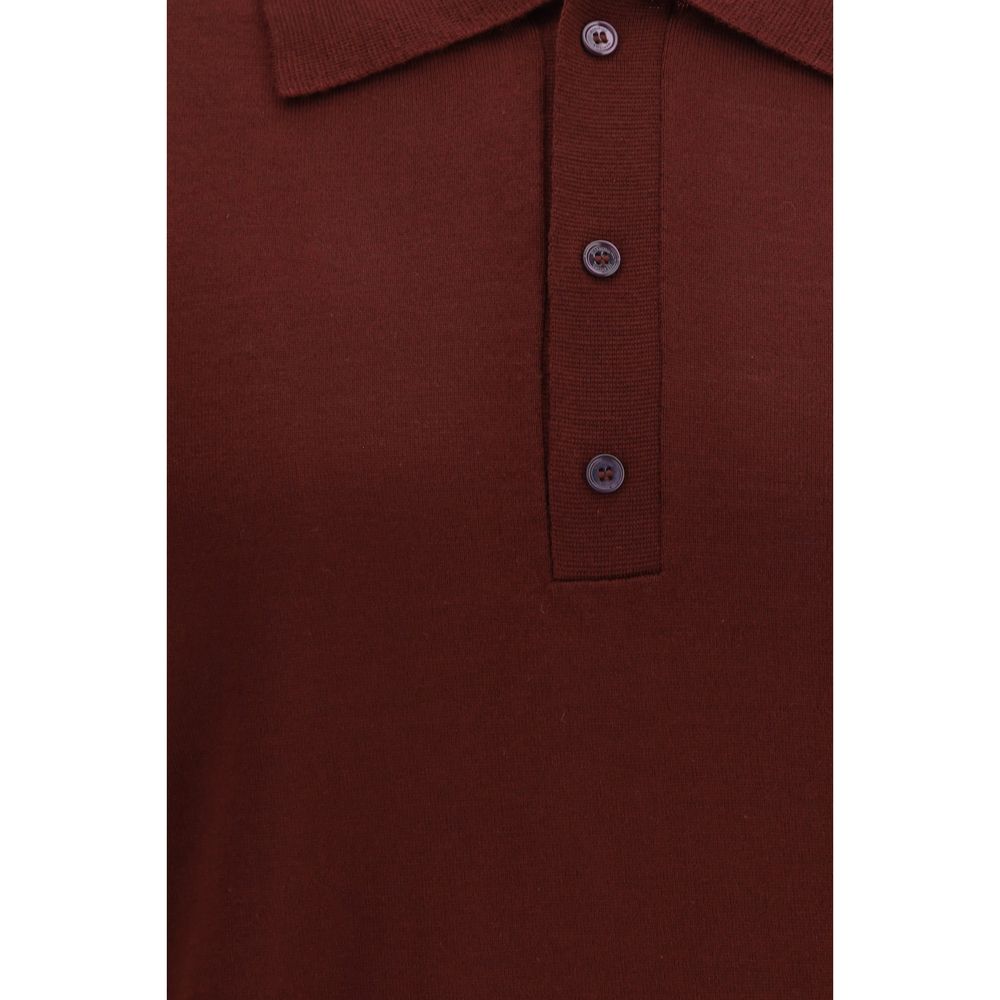 Valentino Garavani Bordeaux Wool Oves Aries Polo Men's Shirt