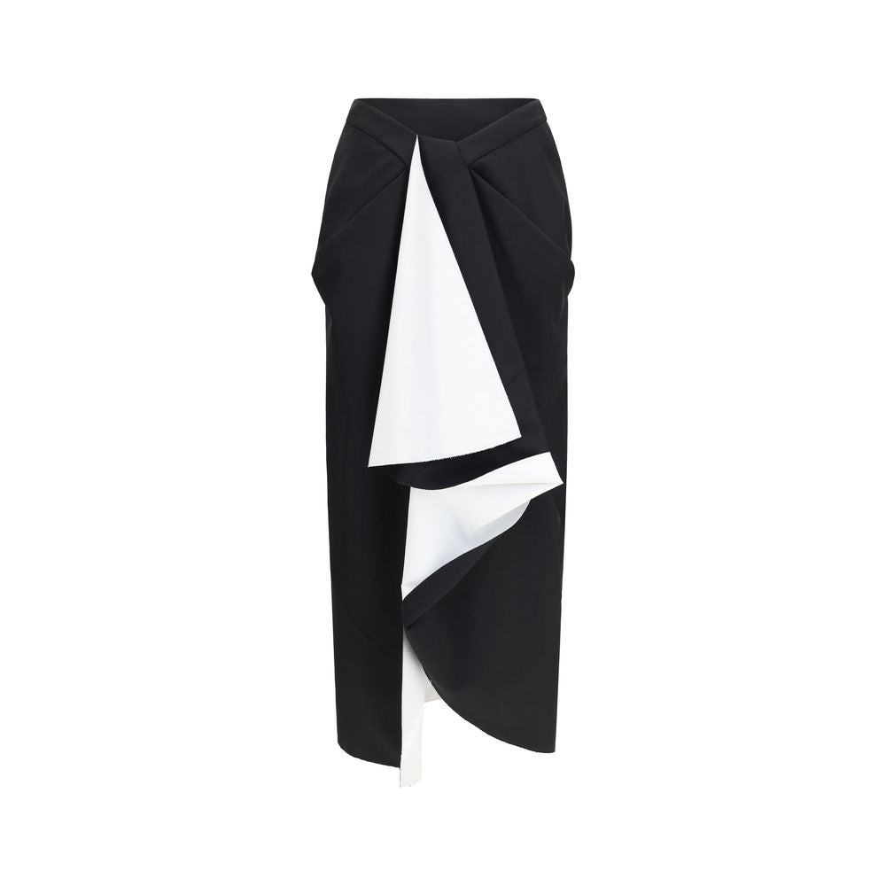 Givenchy Black Wool Oves Aries Midi Women's Skirt