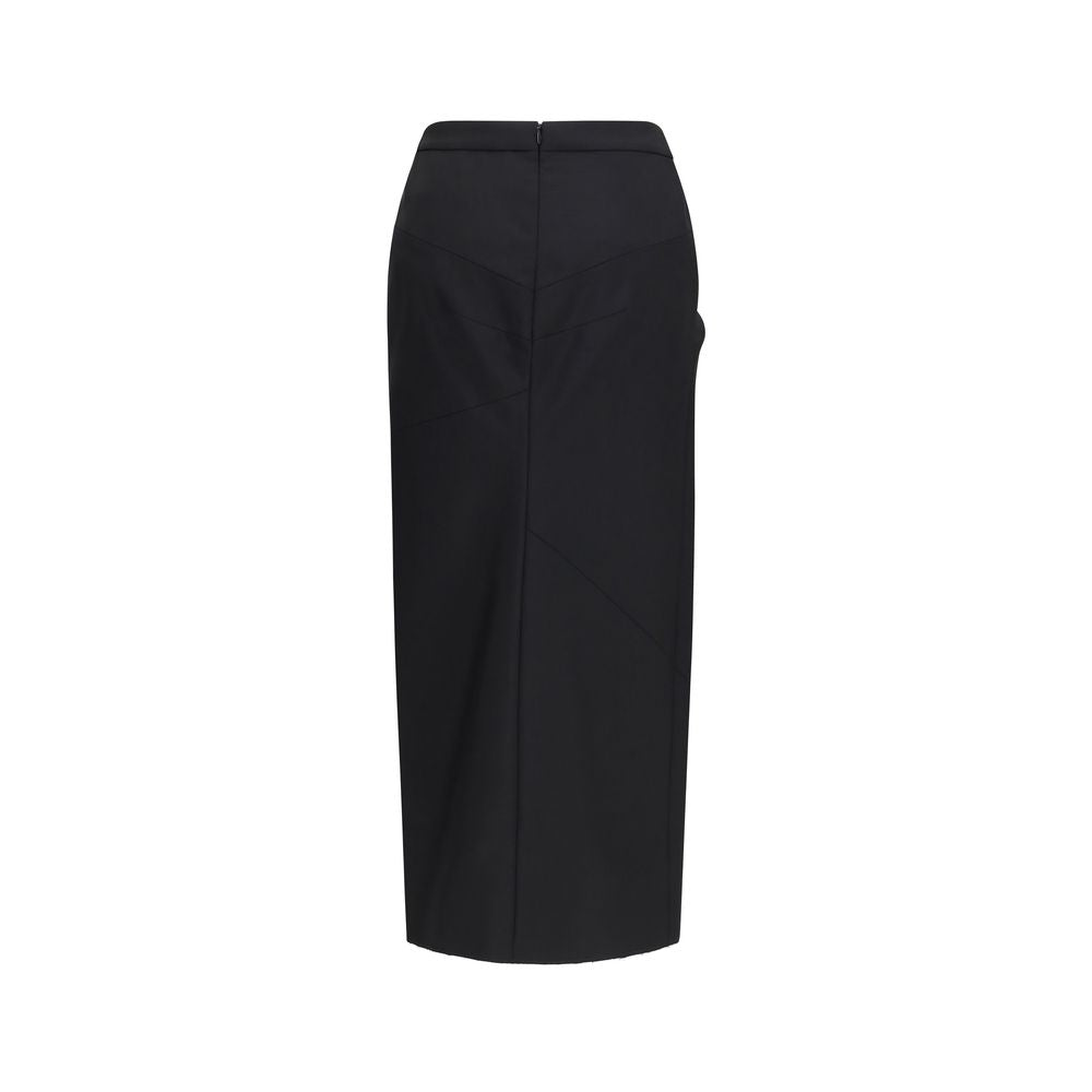 Givenchy Black Wool Oves Aries Midi Women's Skirt