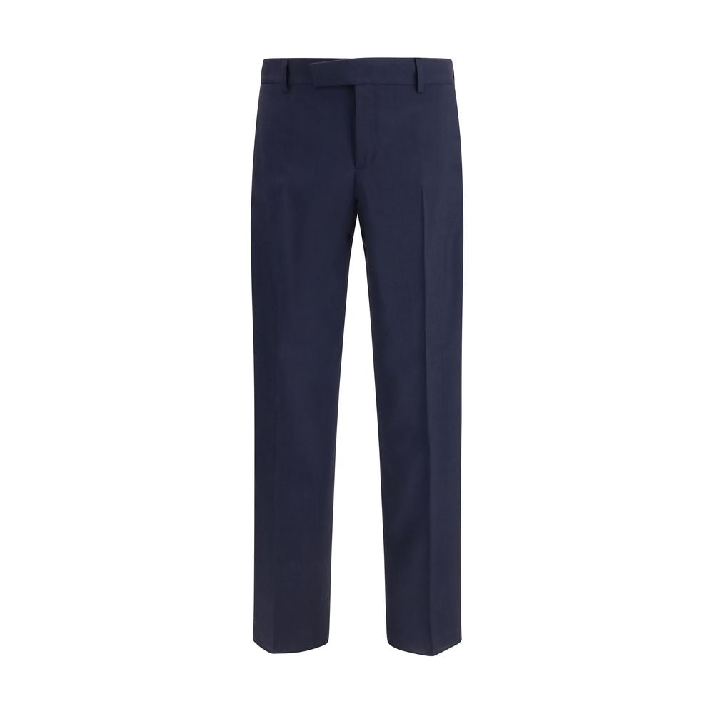 Fendi Blue Wool Oves Aries Dress Men's Pants