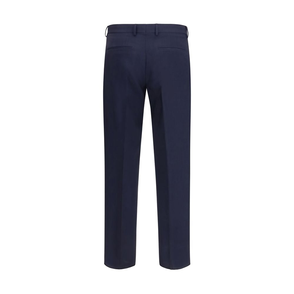Fendi Blue Wool Oves Aries Dress Men's Pants