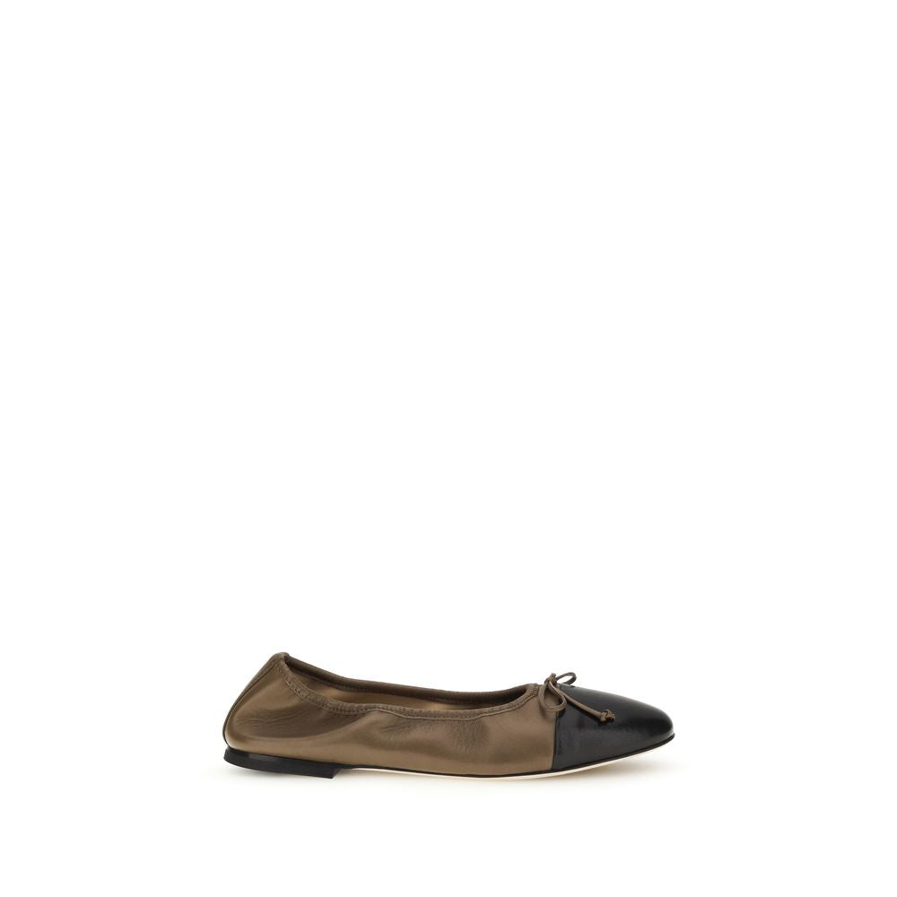 Dear Frances Brown Calf Leather Bos Taurus Ballet Women's Flats