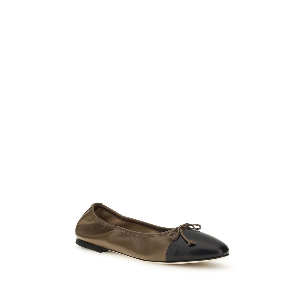 Dear Frances Brown Calf Leather Bos Taurus Ballet Women's Flats