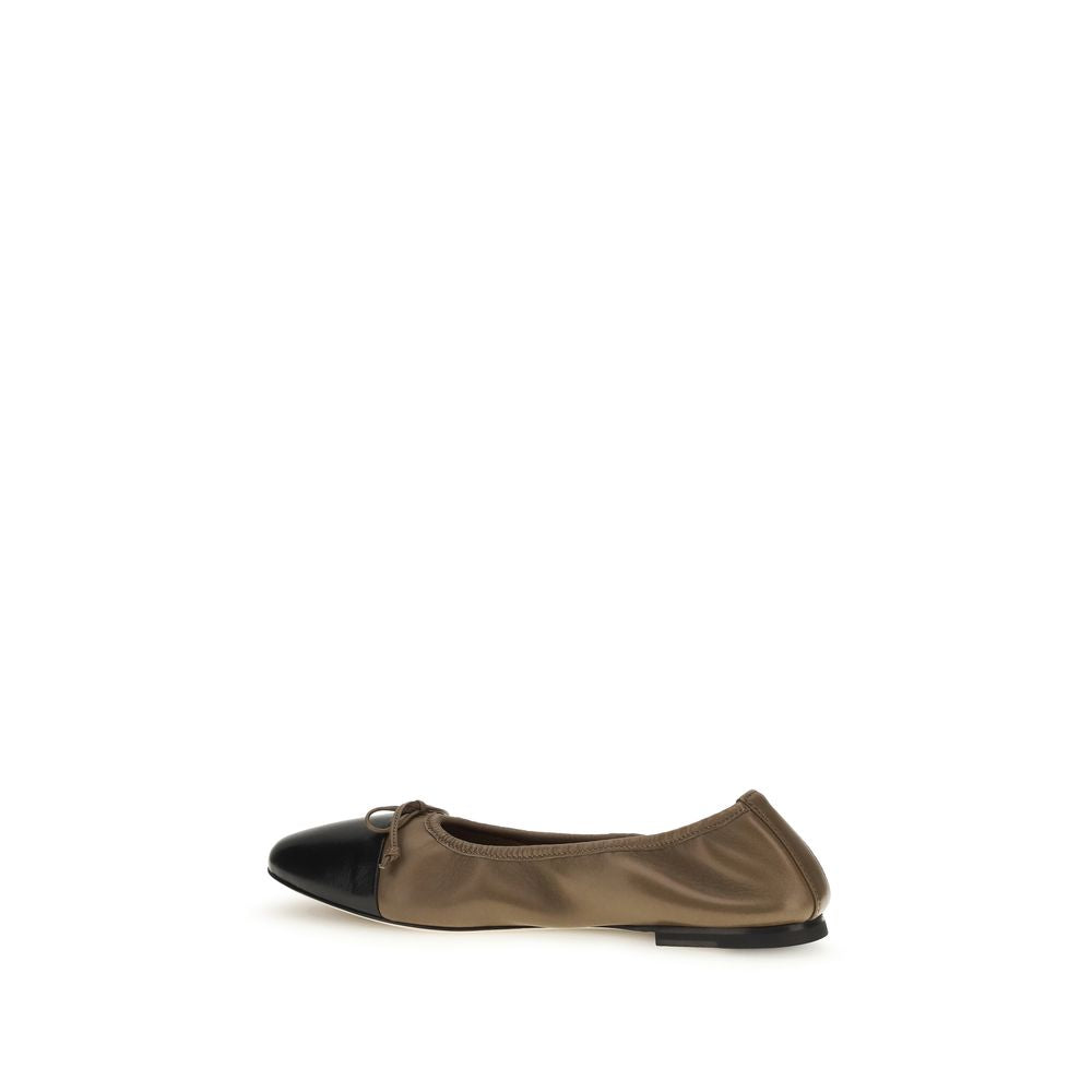 Dear Frances Brown Calf Leather Bos Taurus Ballet Women's Flats