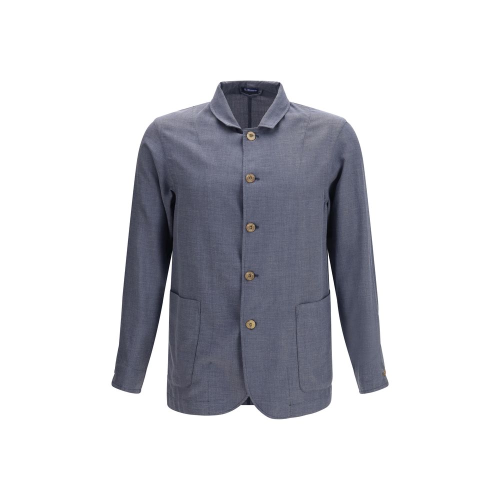 Finamore Gray Wool Oves Aries Men's Jacket