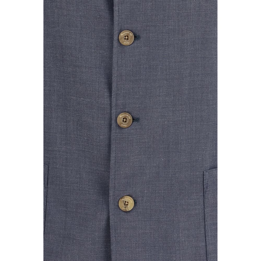 Finamore Gray Wool Oves Aries Men's Jacket