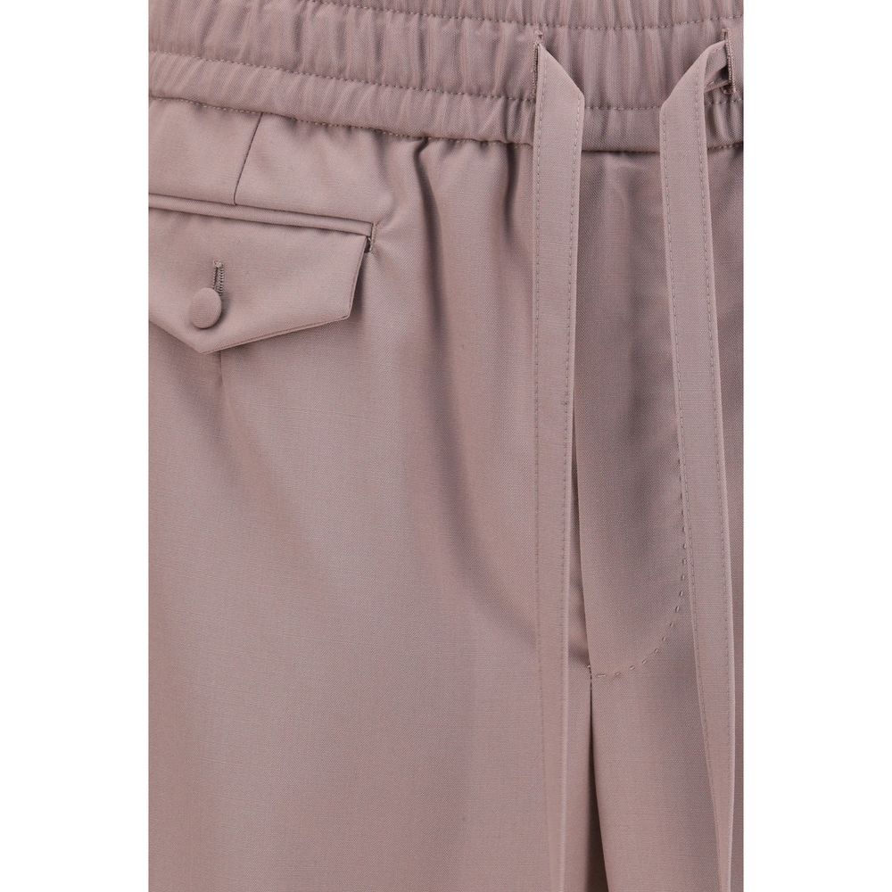 Dolce & Gabbana Brown Wool Oves Aries Joggers (Workout Men's Pants)