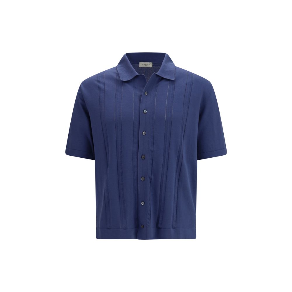 Piacenza Cashmere Blue Cotton Polo Men's Shirt