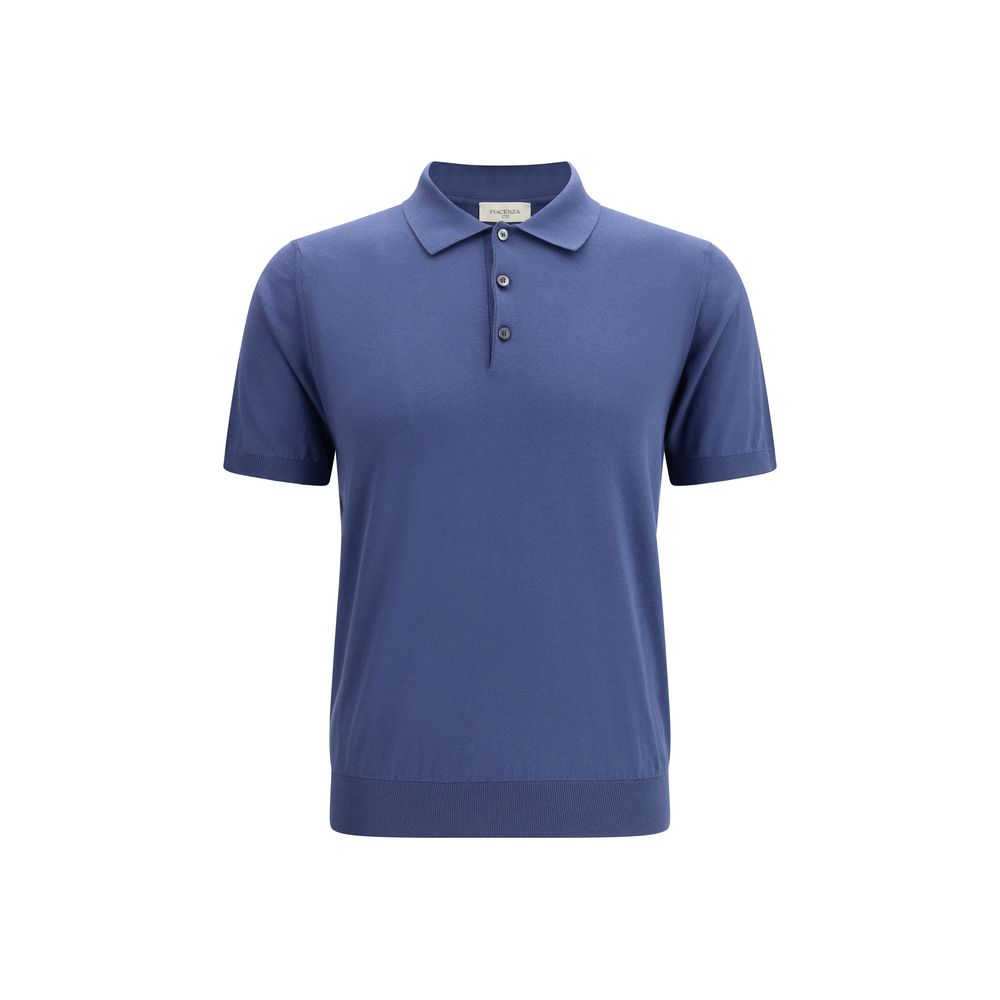 Piacenza Cashmere Blue Cotton Polo Men's Shirt