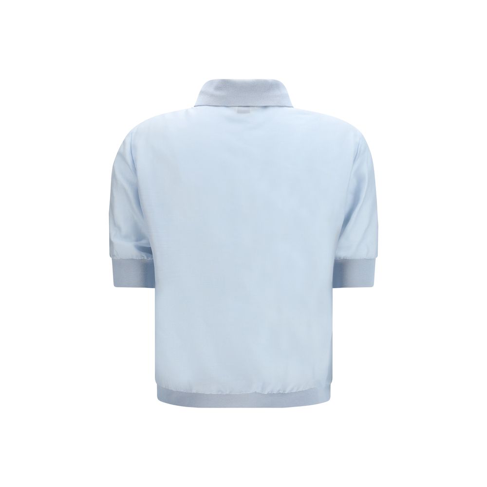 Jacob Cohen Blue Wool Oves Aries Shortsleeve Women's Shirt