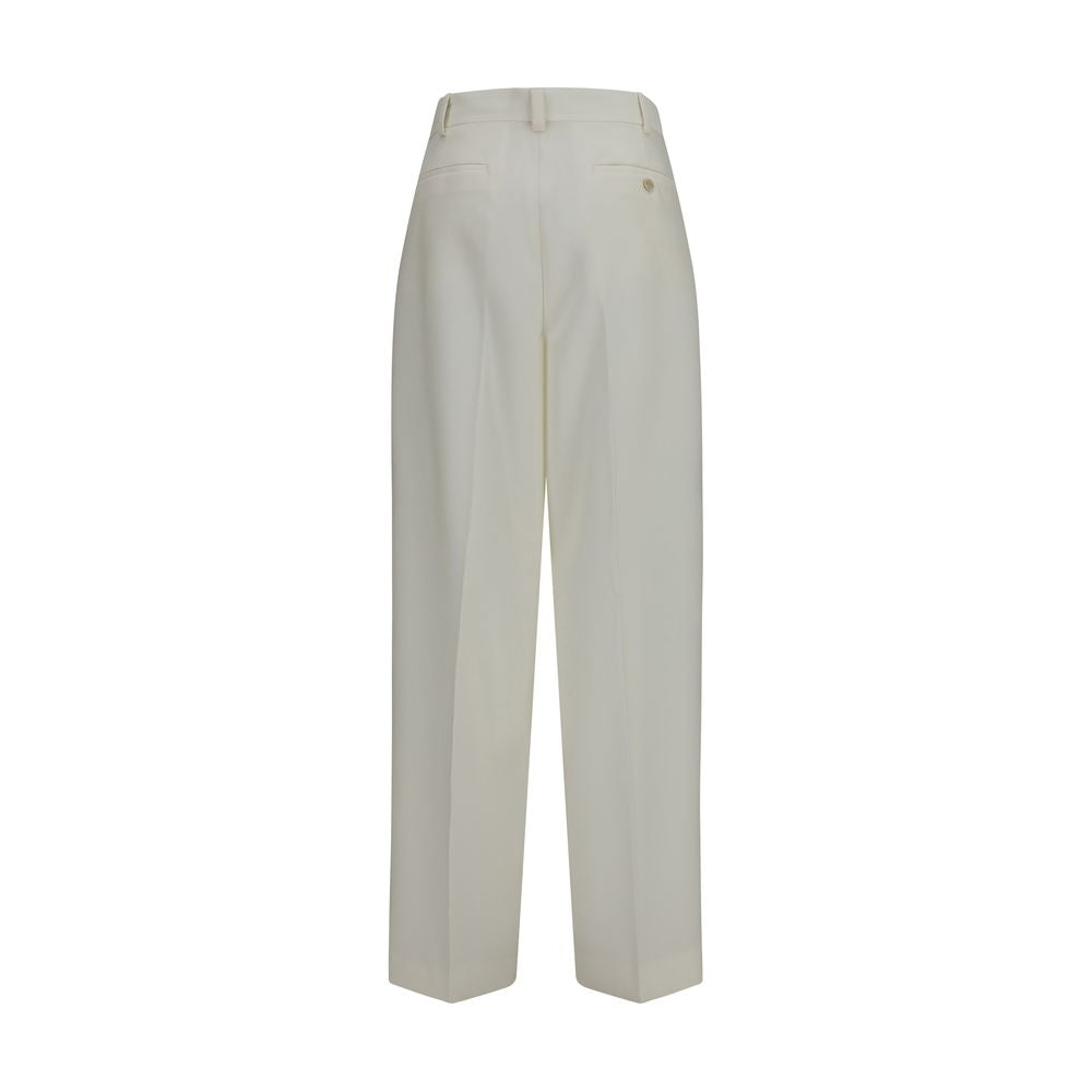 Calvin Klein White Wool Oves Aries Casual Women's Pants