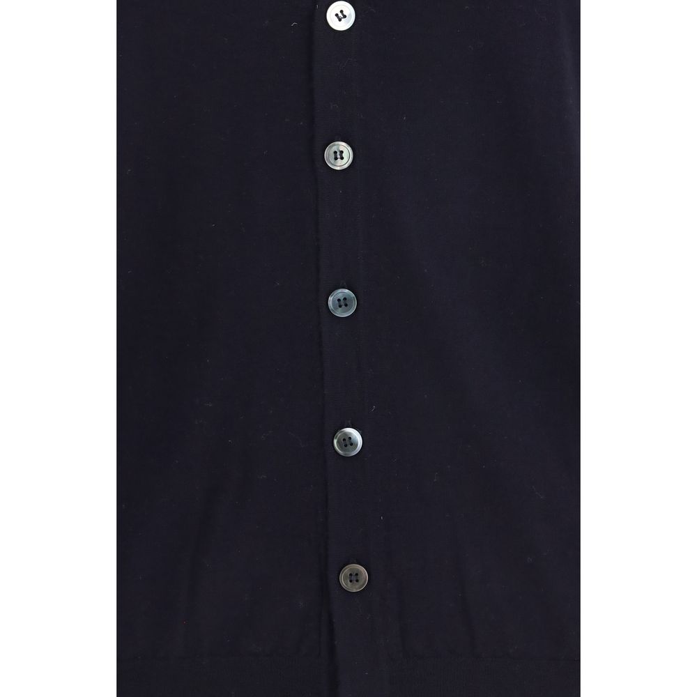 Aragona Cashmere Blue Wool Oves Aries Sleeveles Men's Sweater
